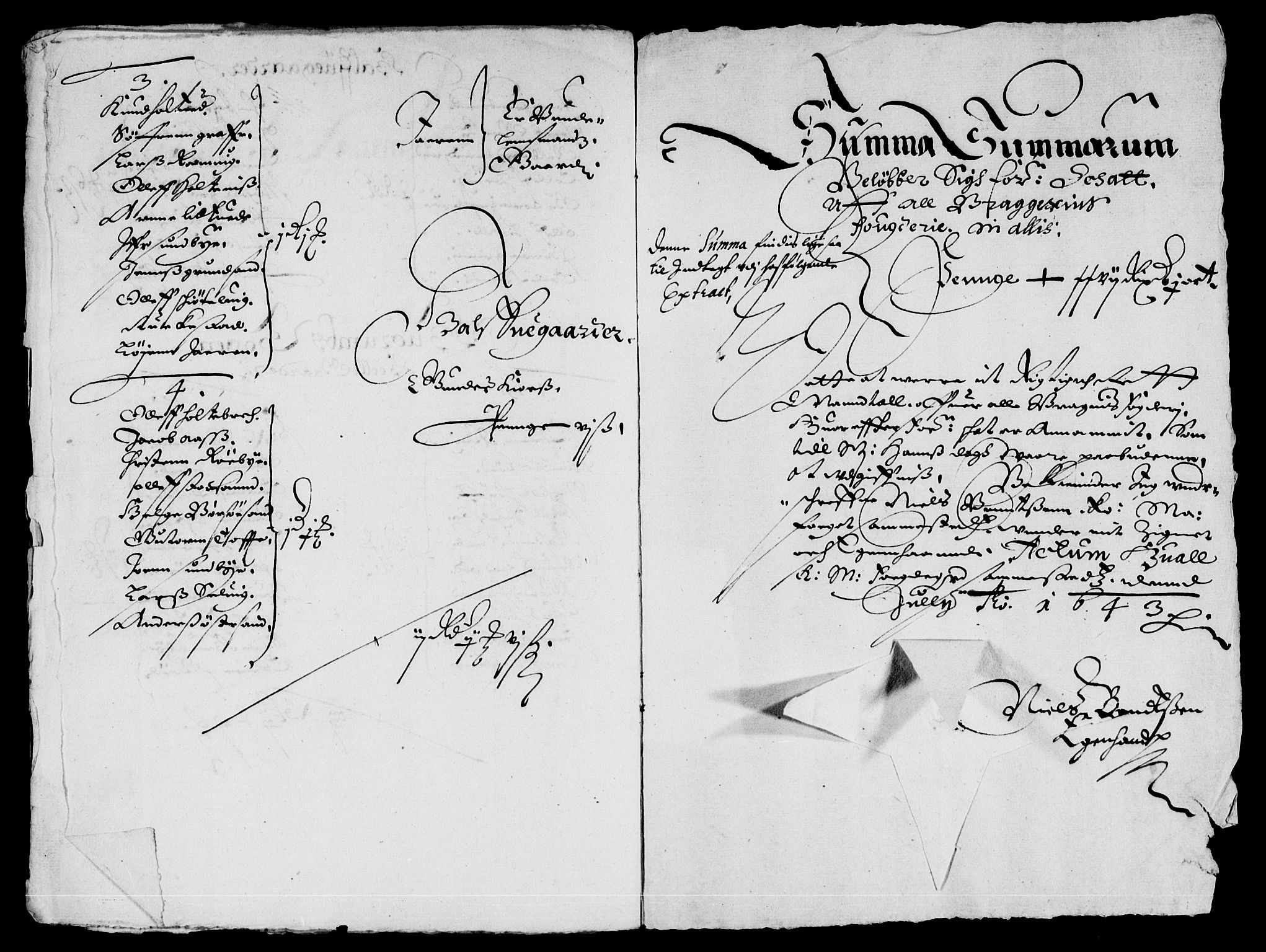 Rentekammeret inntil 1814, Reviderte regnskaper, Lensregnskaper, RA/EA-5023/R/Rb/Rba/L0174: Akershus len, 1643-1644