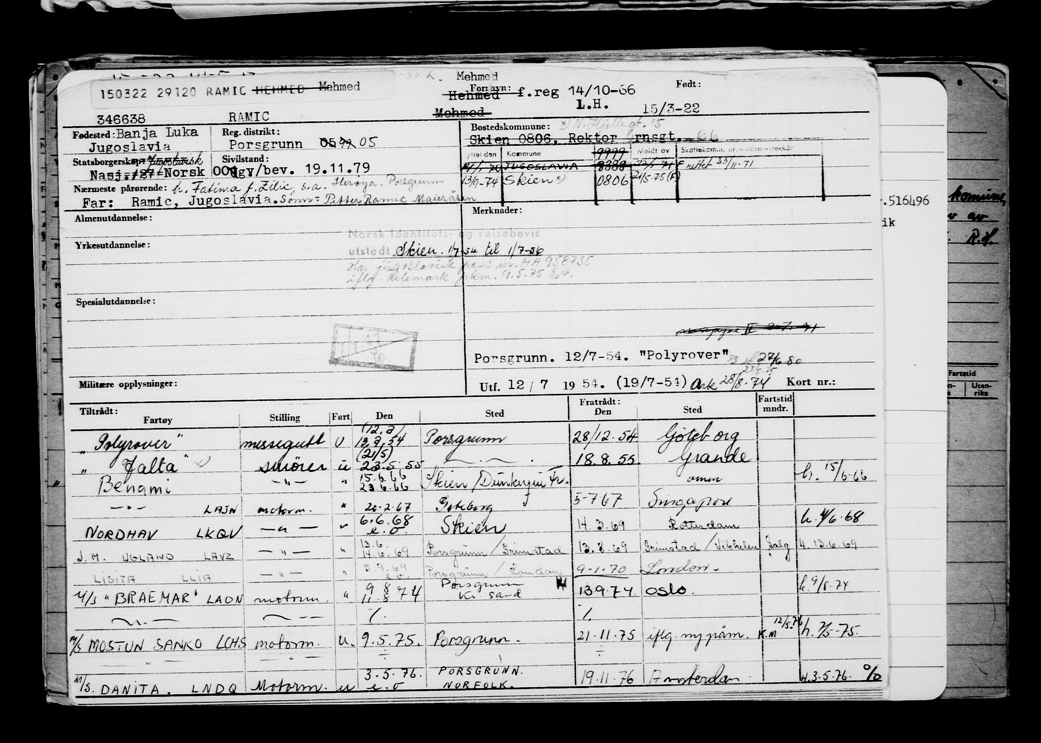 Direktoratet for sjømenn, AV/RA-S-3545/G/Gb/L0204: Hovedkort, 1922, s. 137