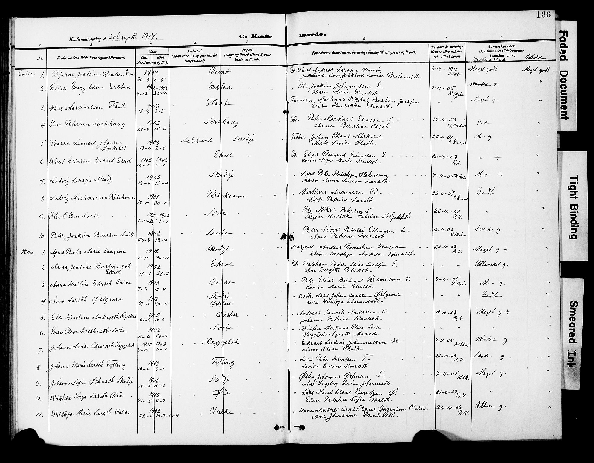 Ministerialprotokoller, klokkerbøker og fødselsregistre - Møre og Romsdal, SAT/A-1454/524/L0366: Klokkerbok nr. 524C07, 1900-1931, s. 136