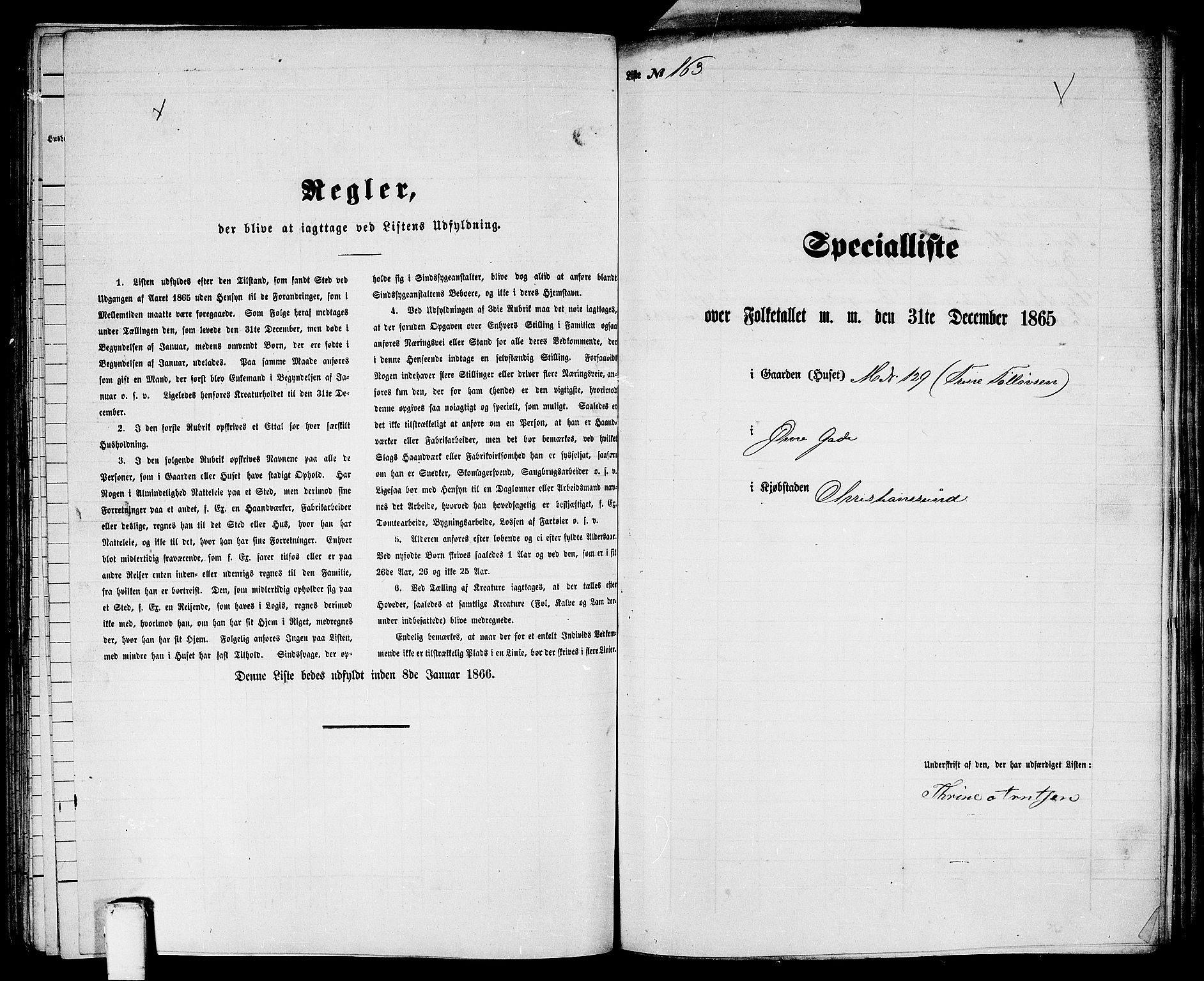 RA, Folketelling 1865 for 1503B Kristiansund prestegjeld, Kristiansund kjøpstad, 1865, s. 334