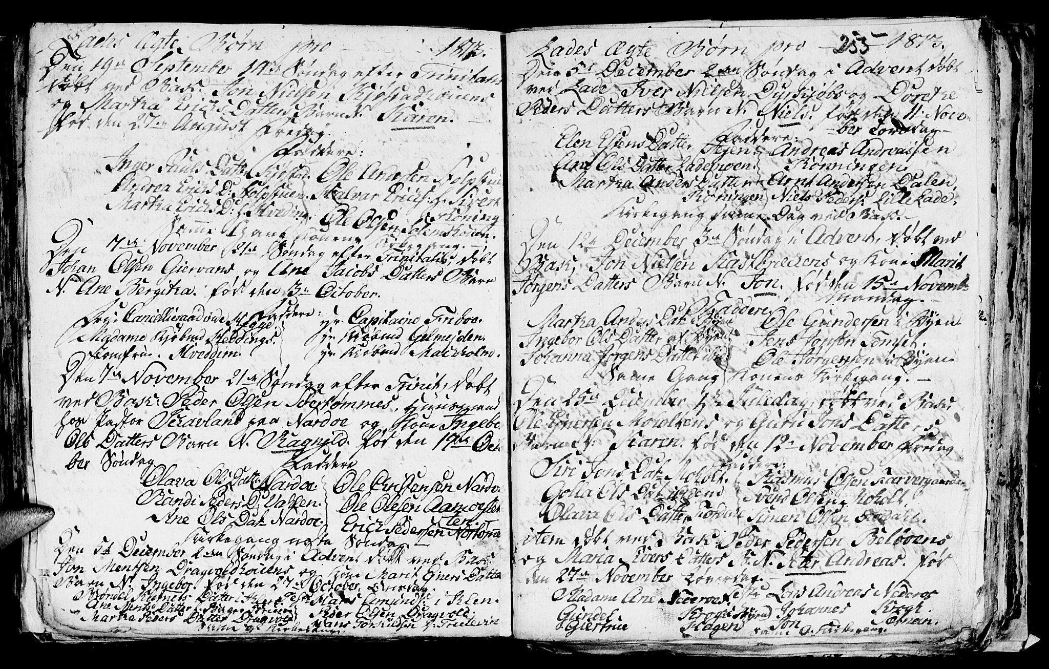 Ministerialprotokoller, klokkerbøker og fødselsregistre - Sør-Trøndelag, SAT/A-1456/606/L0305: Klokkerbok nr. 606C01, 1757-1819, s. 255
