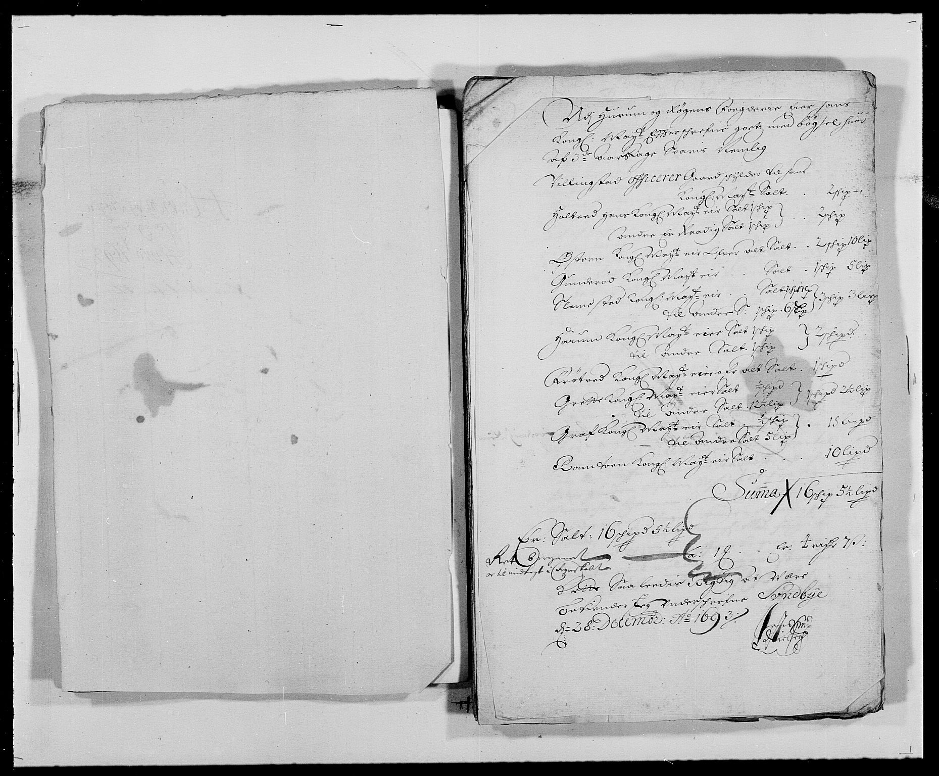 Rentekammeret inntil 1814, Reviderte regnskaper, Fogderegnskap, AV/RA-EA-4092/R29/L1693: Fogderegnskap Hurum og Røyken, 1688-1693, s. 484