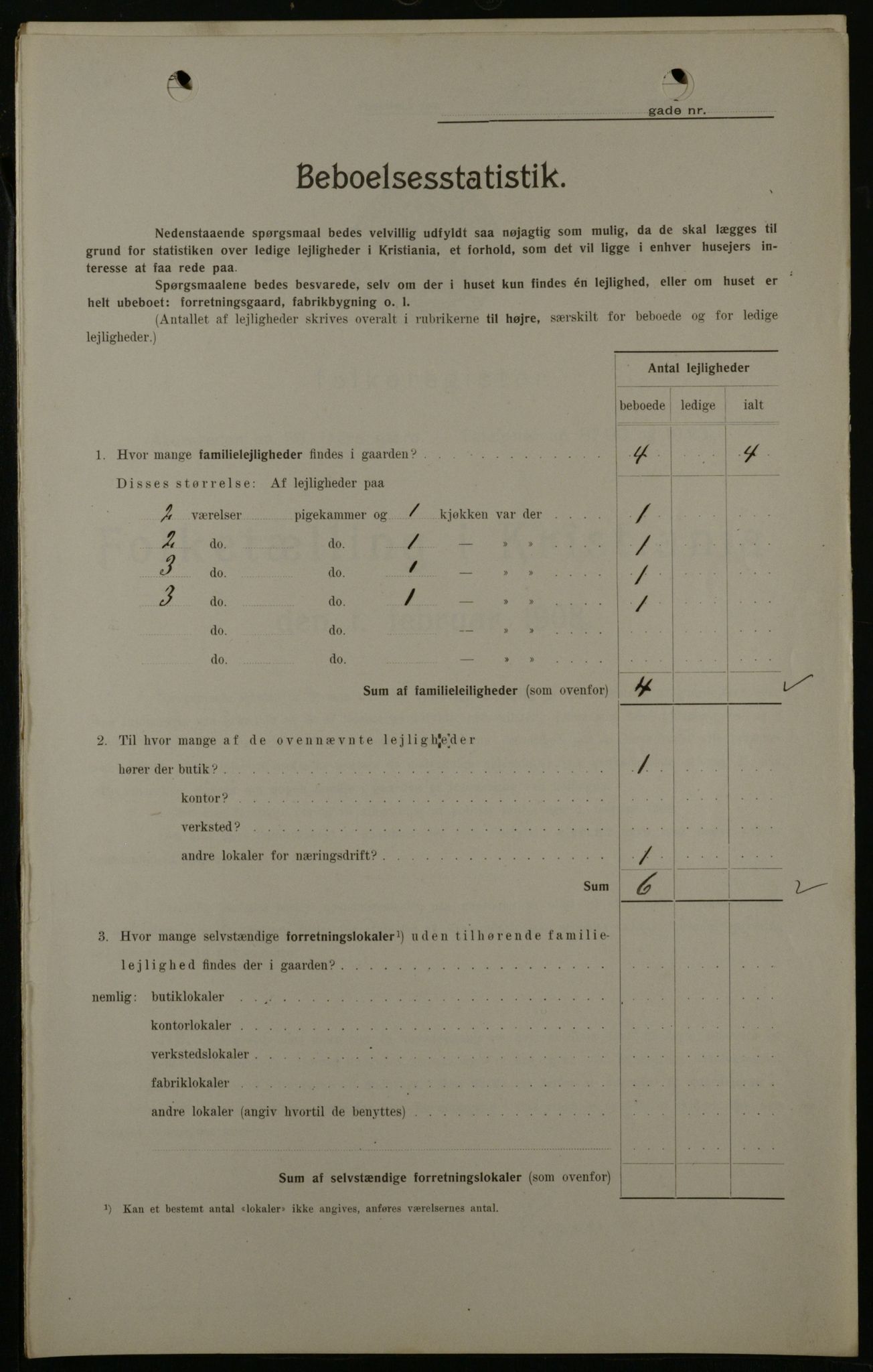 OBA, Kommunal folketelling 1.2.1908 for Kristiania kjøpstad, 1908, s. 3575