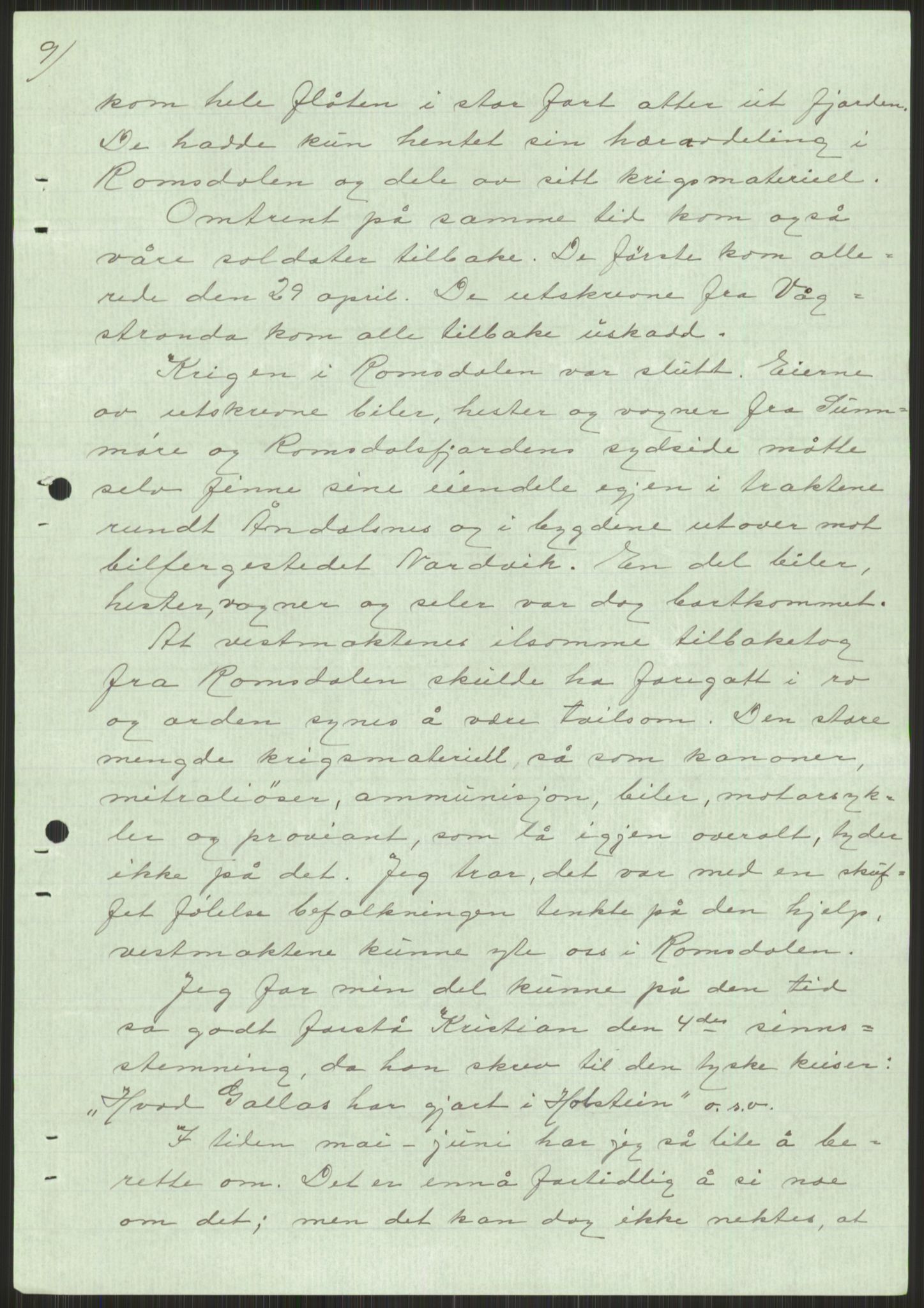 Forsvaret, Forsvarets krigshistoriske avdeling, AV/RA-RAFA-2017/Y/Ya/L0015: II-C-11-31 - Fylkesmenn.  Rapporter om krigsbegivenhetene 1940., 1940, s. 827