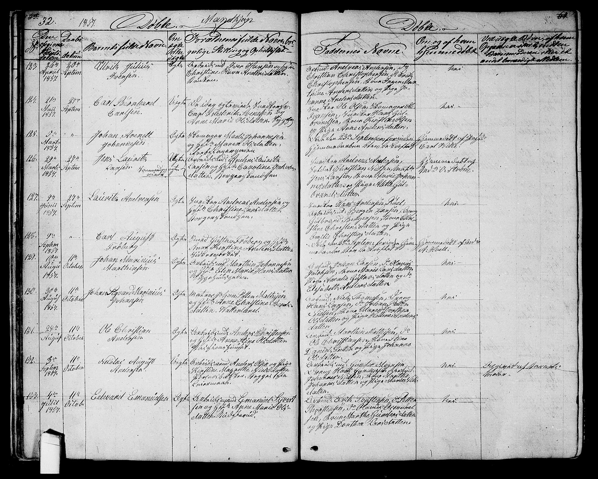 Halden prestekontor Kirkebøker, AV/SAO-A-10909/G/Ga/L0005a: Klokkerbok nr. 5A, 1855-1864, s. 32