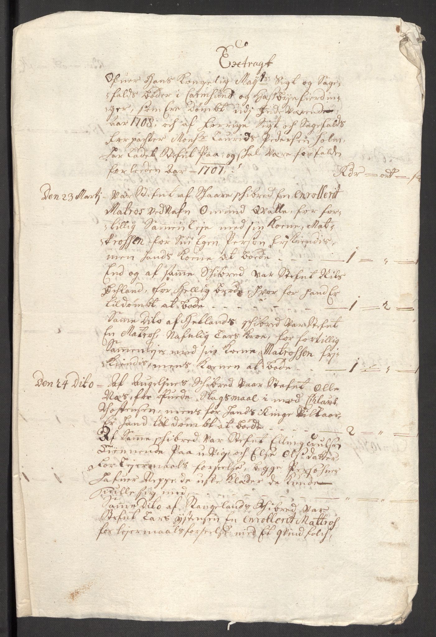 Rentekammeret inntil 1814, Reviderte regnskaper, Fogderegnskap, RA/EA-4092/R47/L2861: Fogderegnskap Ryfylke, 1706-1709, s. 194