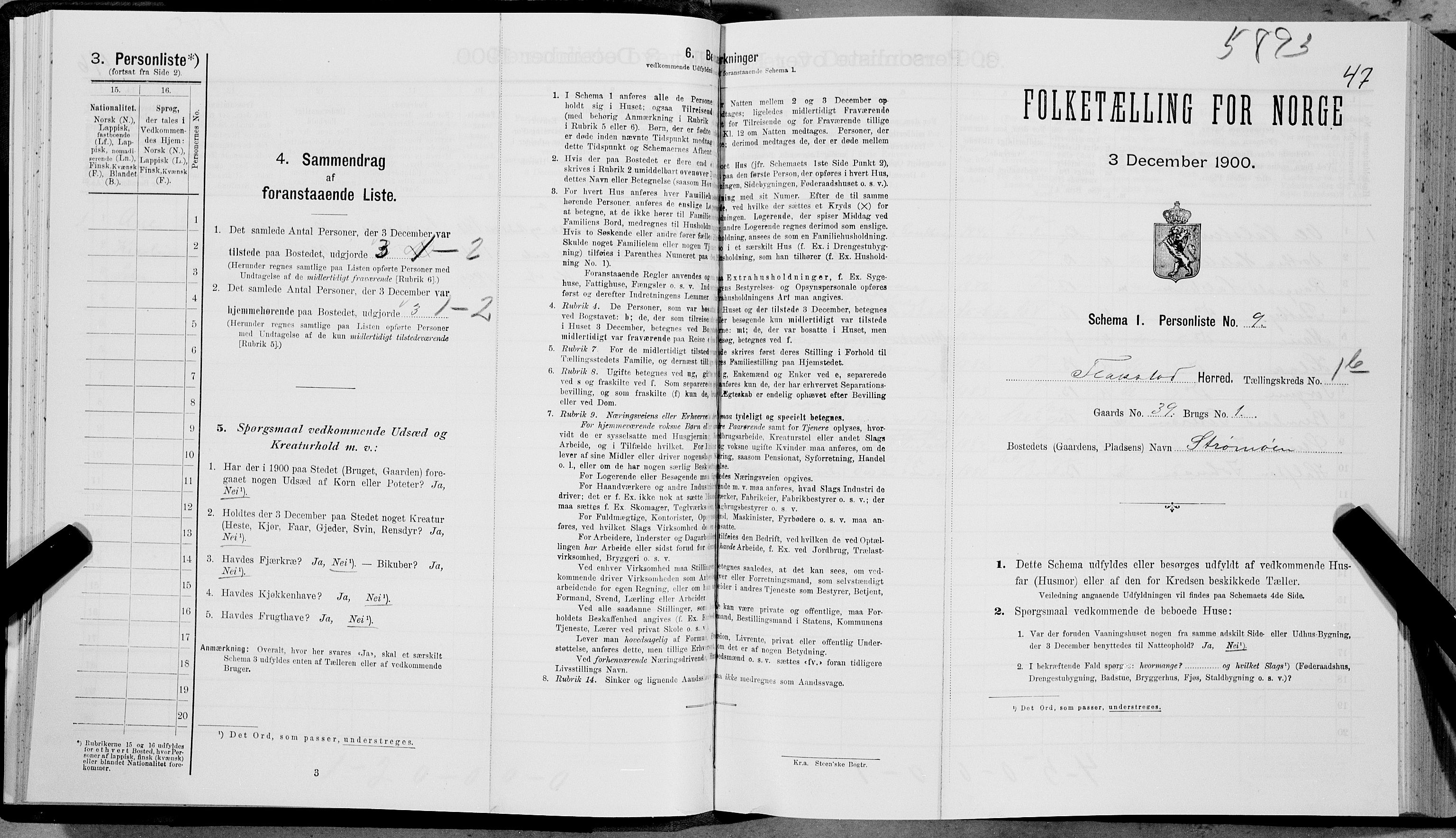 SAT, Folketelling 1900 for 1859 Flakstad herred, 1900, s. 66