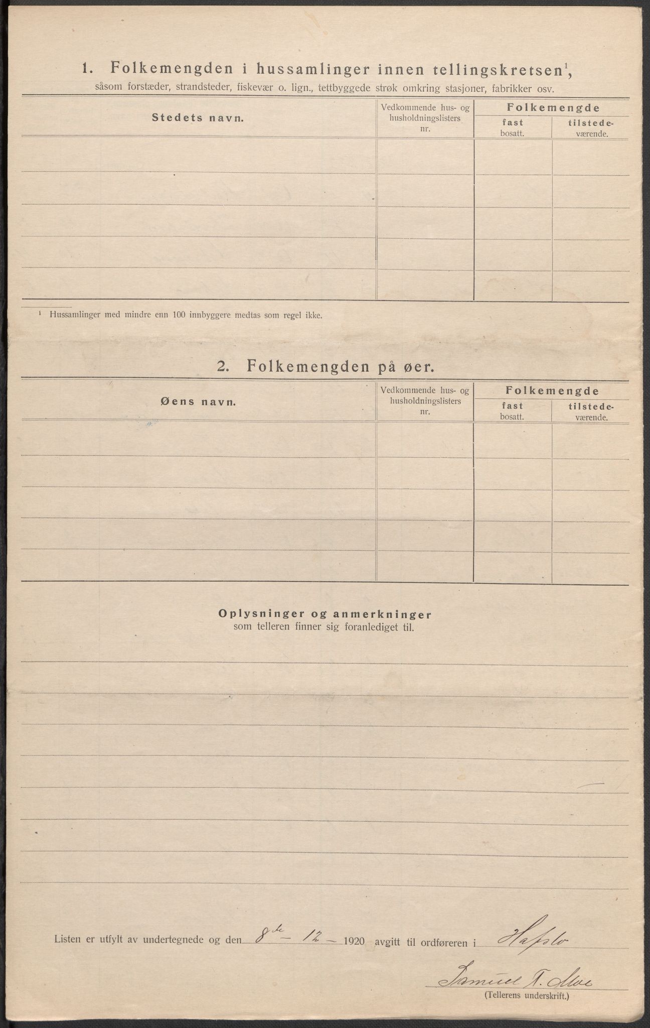 SAB, Folketelling 1920 for 1425 Hafslo herred, 1920, s. 16