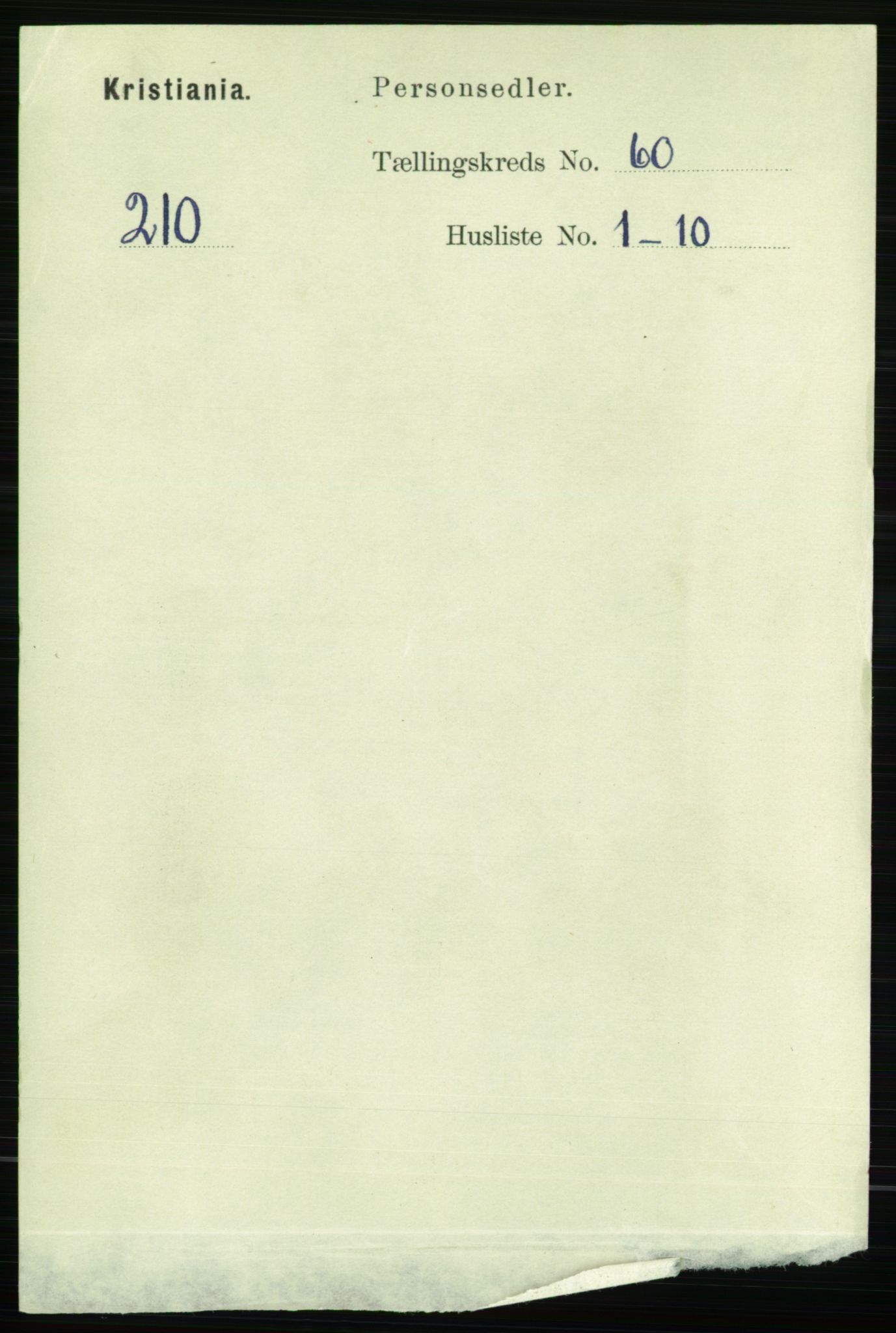 RA, Folketelling 1891 for 0301 Kristiania kjøpstad, 1891, s. 31909