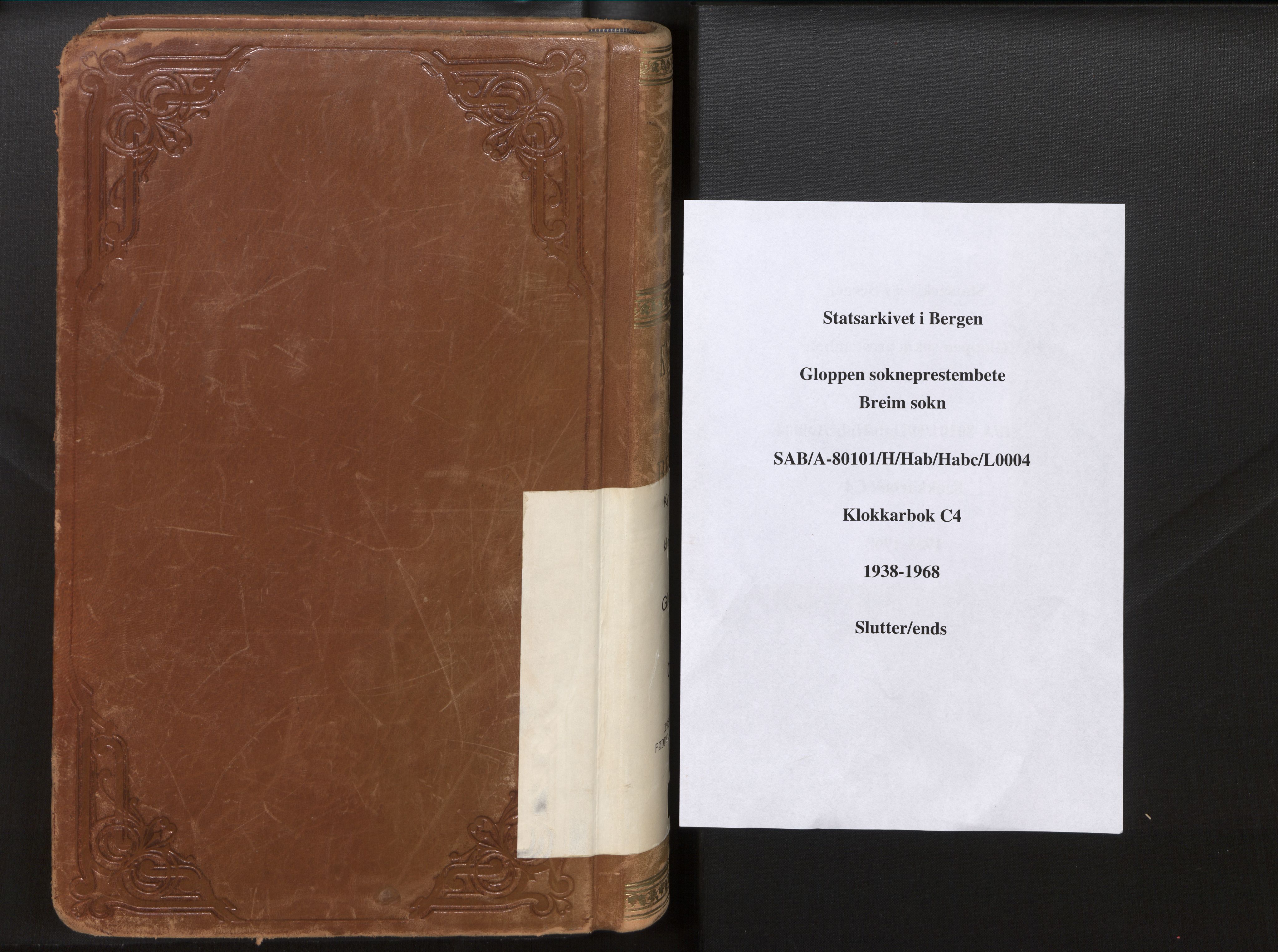 Gloppen sokneprestembete, SAB/A-80101/H/Hab/Habc/L0004: Klokkerbok nr. C 4, 1938-1968