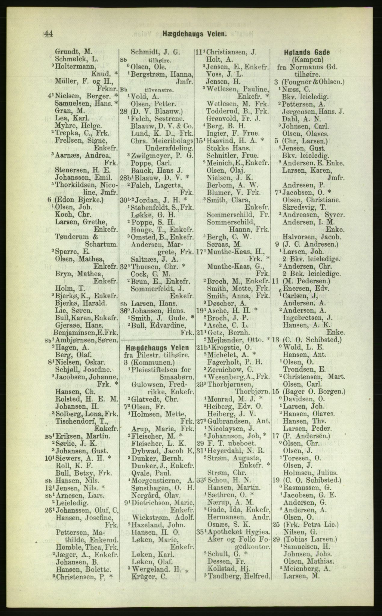 Kristiania/Oslo adressebok, PUBL/-, 1883, s. 44