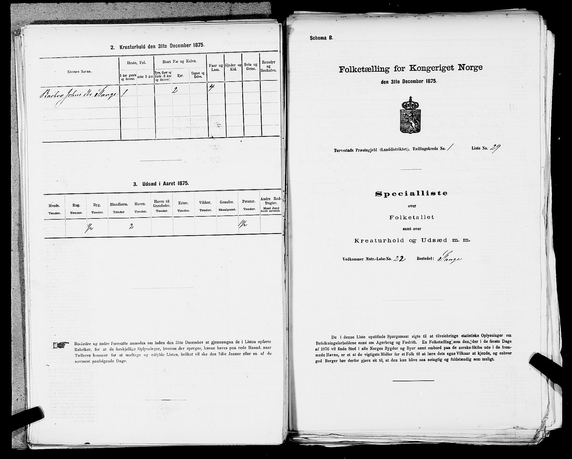 SAST, Folketelling 1875 for 1152L Torvastad prestegjeld, Torvastad sokn, Skåre sokn og Utsira sokn, 1875, s. 119