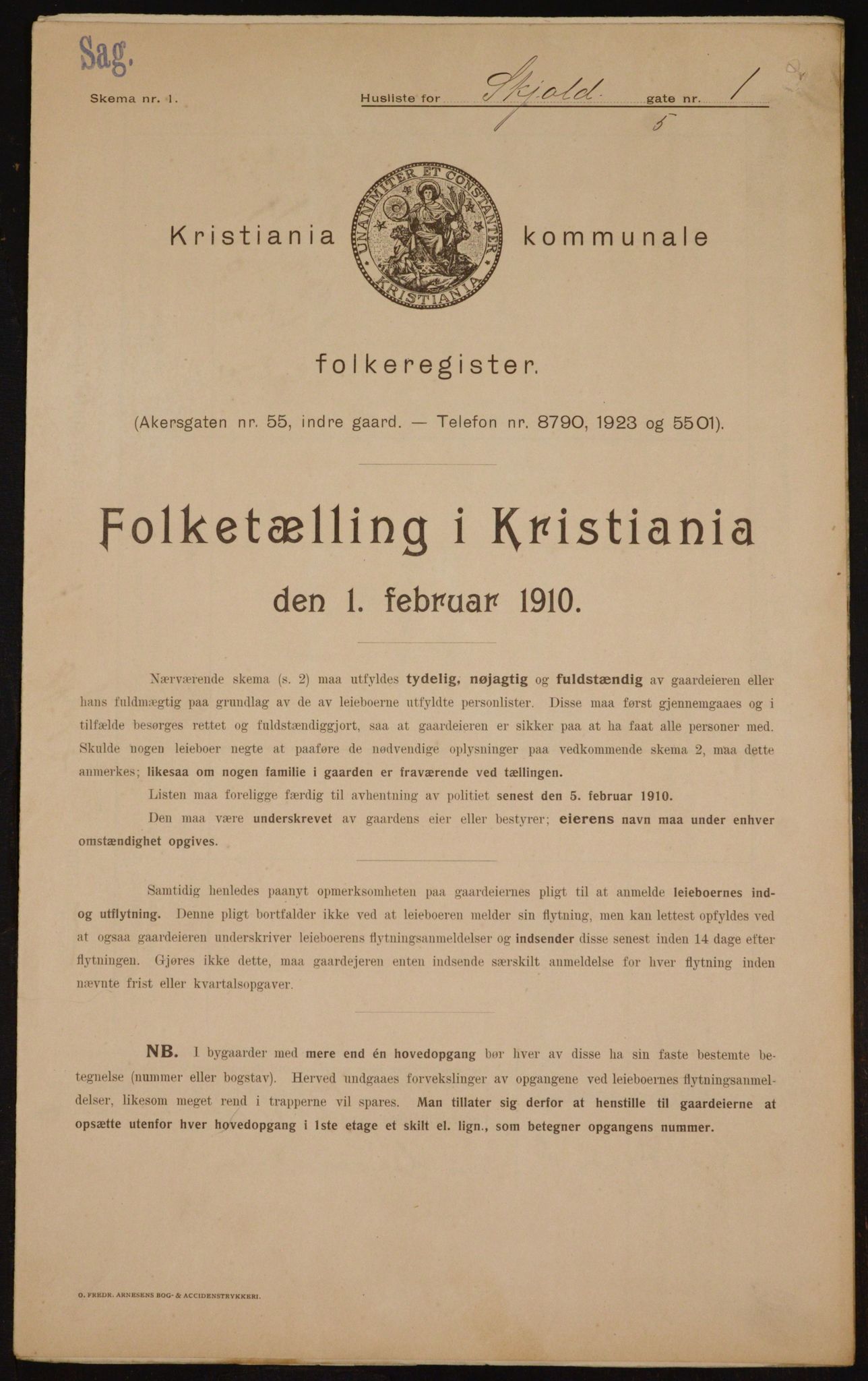 OBA, Kommunal folketelling 1.2.1910 for Kristiania, 1910, s. 91712