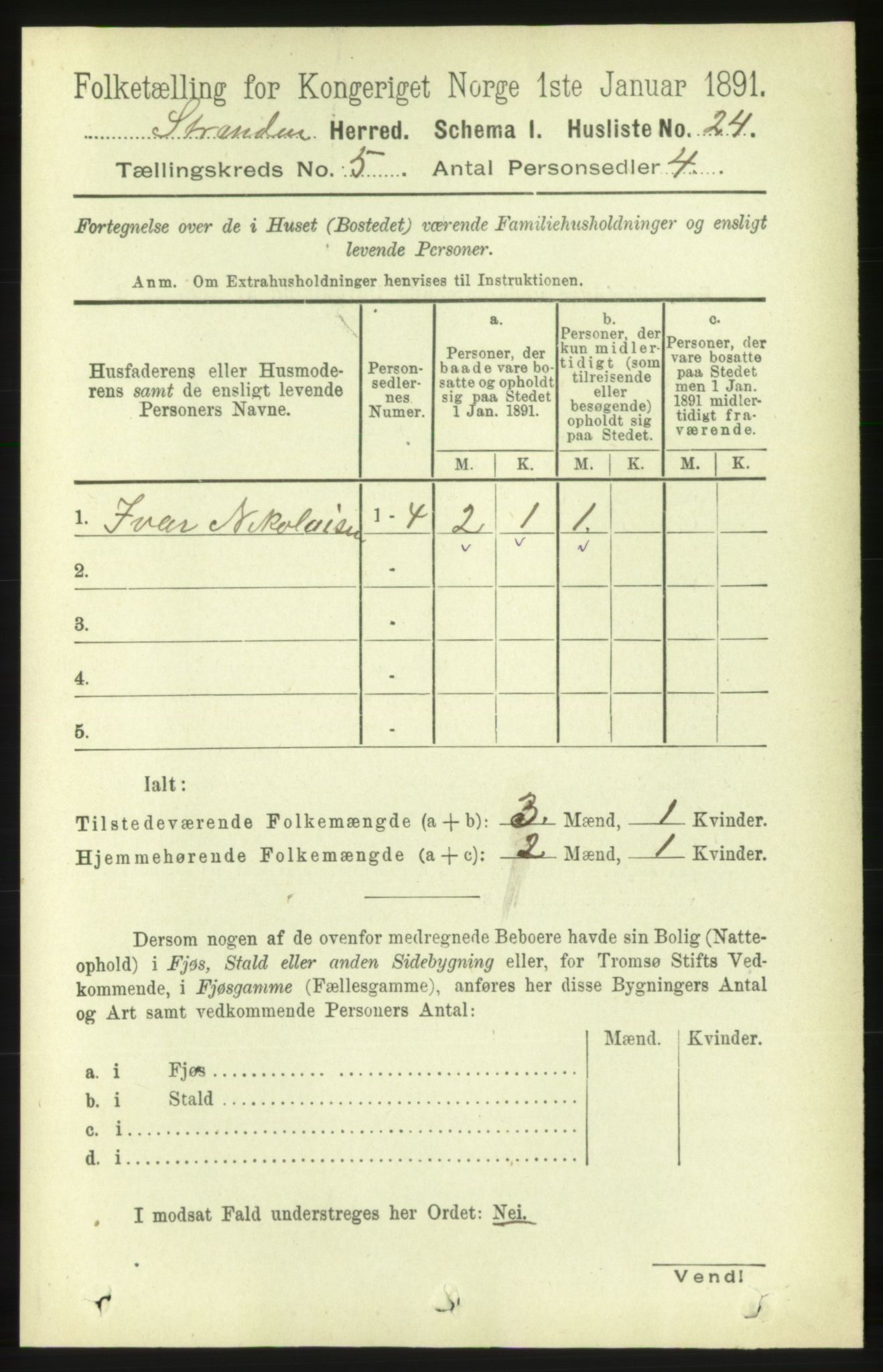 RA, Folketelling 1891 for 1525 Stranda herred, 1891, s. 985