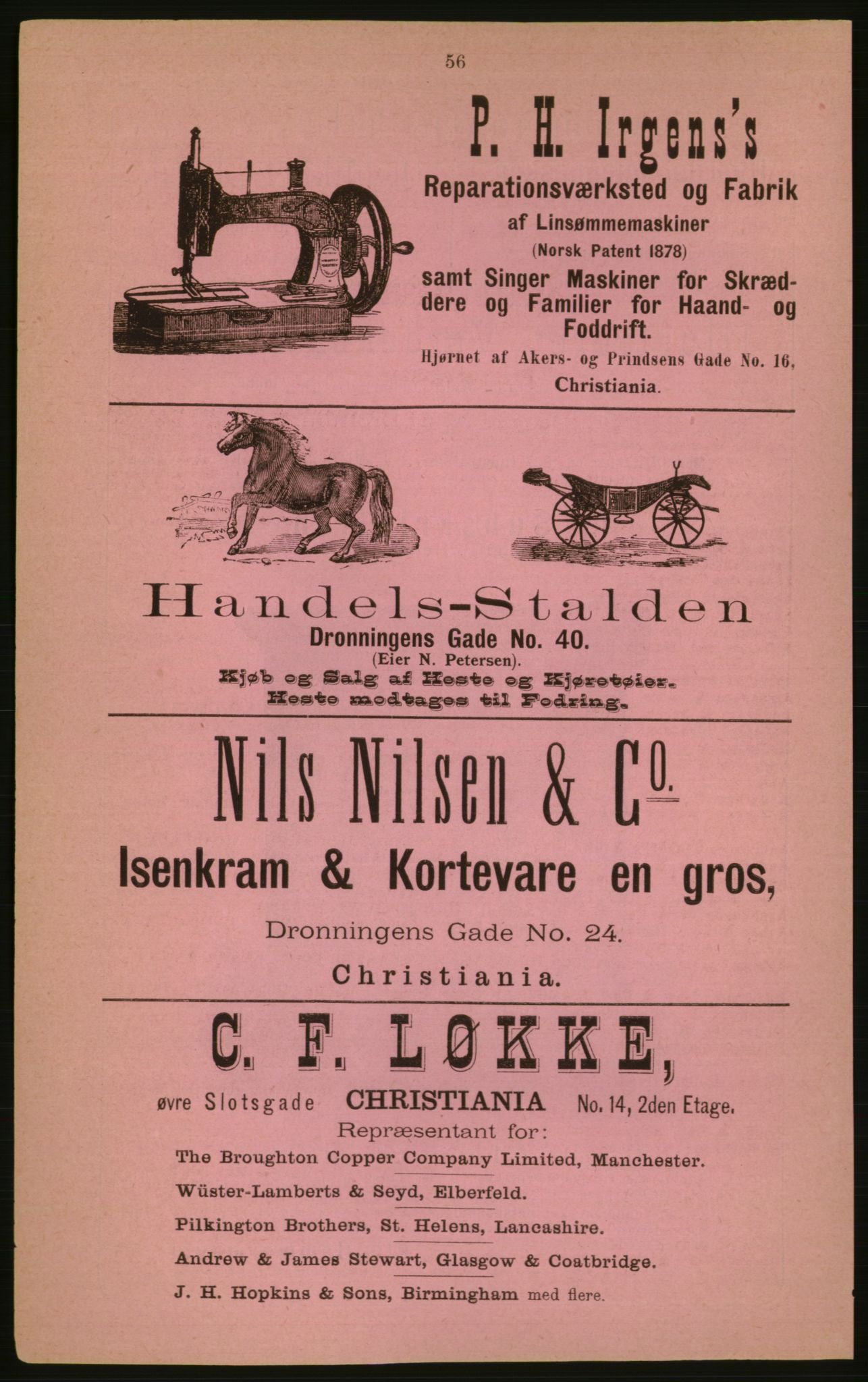 Kristiania/Oslo adressebok, PUBL/-, 1882, s. 56