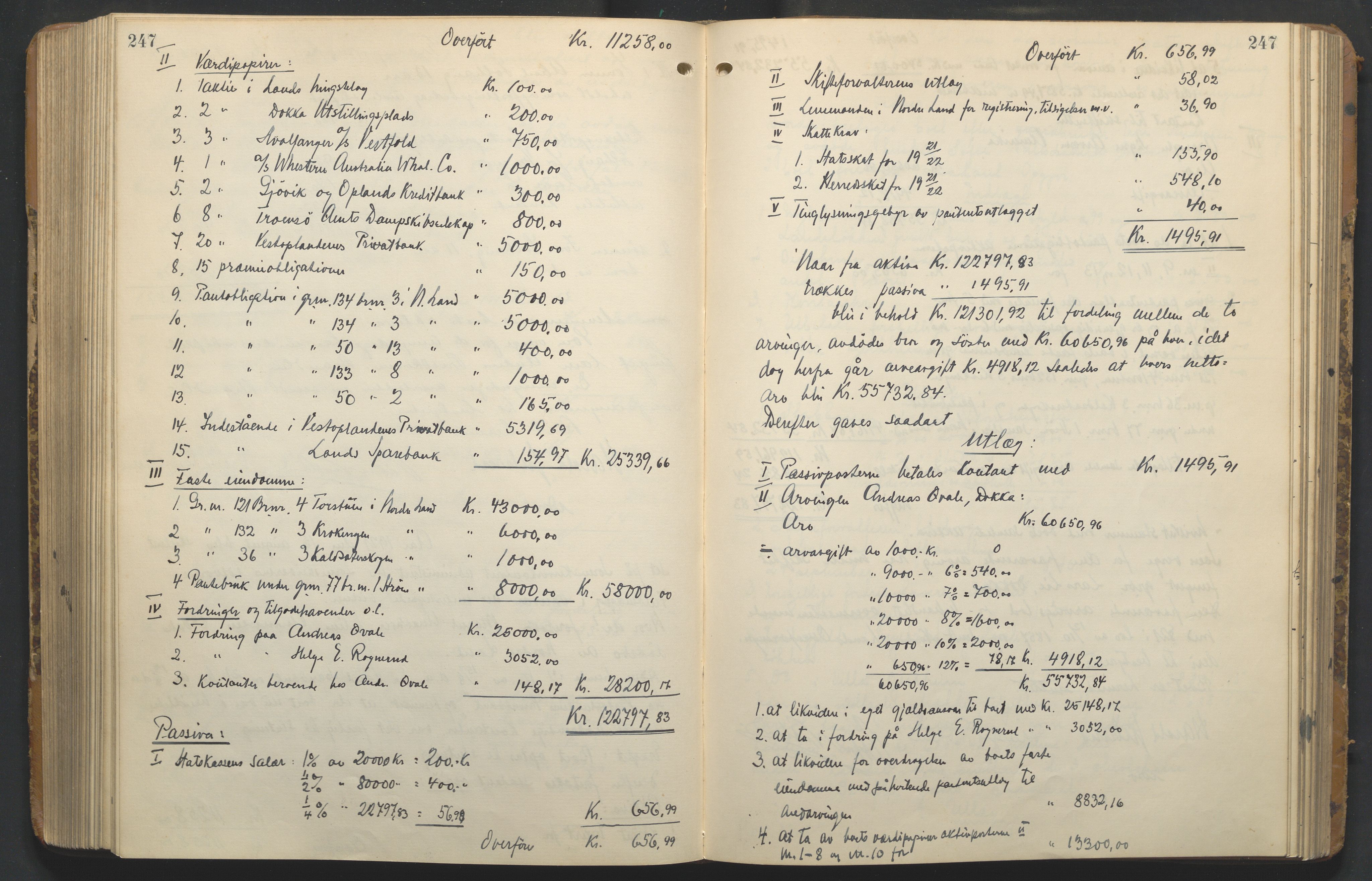 Hadeland og Land tingrett, AV/SAH-TING-010/J/Jd/L0005: Skifteutlodningsprotokoll, 1913-1924, s. 247