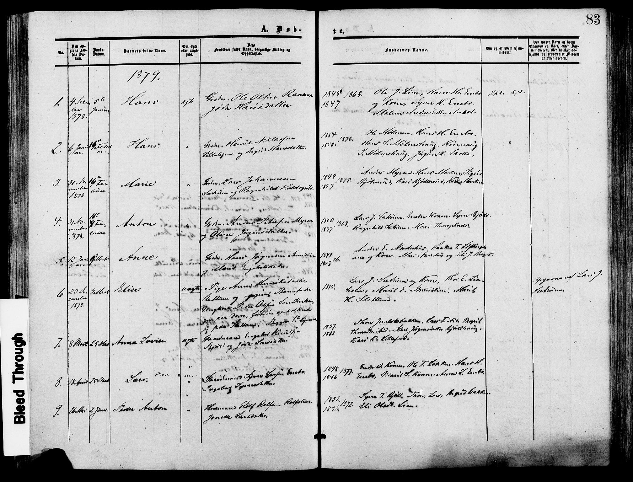 Lesja prestekontor, AV/SAH-PREST-068/H/Ha/Haa/L0009: Ministerialbok nr. 9, 1854-1889, s. 83