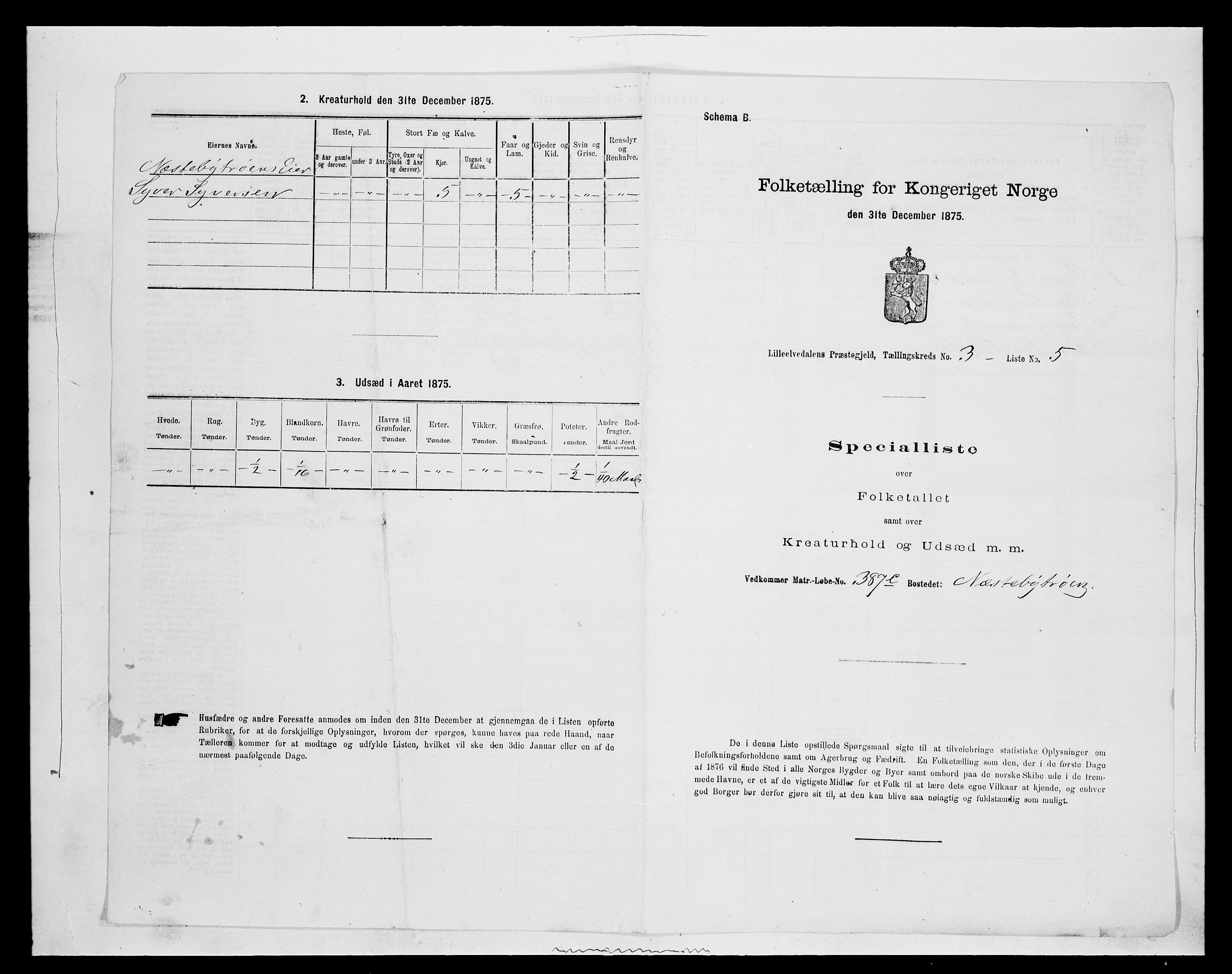 SAH, Folketelling 1875 for 0438P Lille Elvedalen (Alvdal) prestegjeld, 1875, s. 319