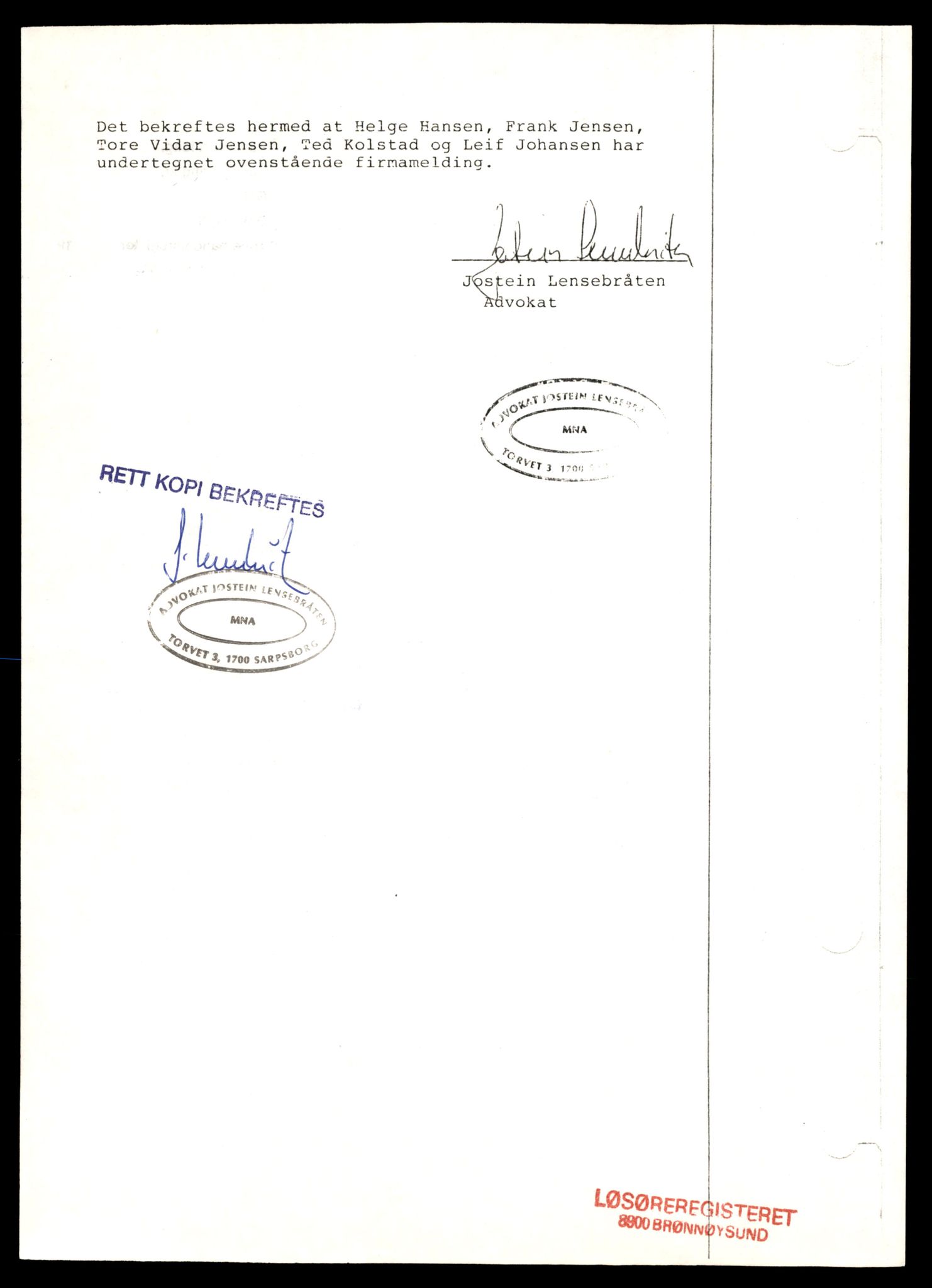 Tune sorenskriveri, SAT/A-10470/K/Ke/Kec/L0014: Aksjeselskap, U - Østf, 1944-1990, s. 4