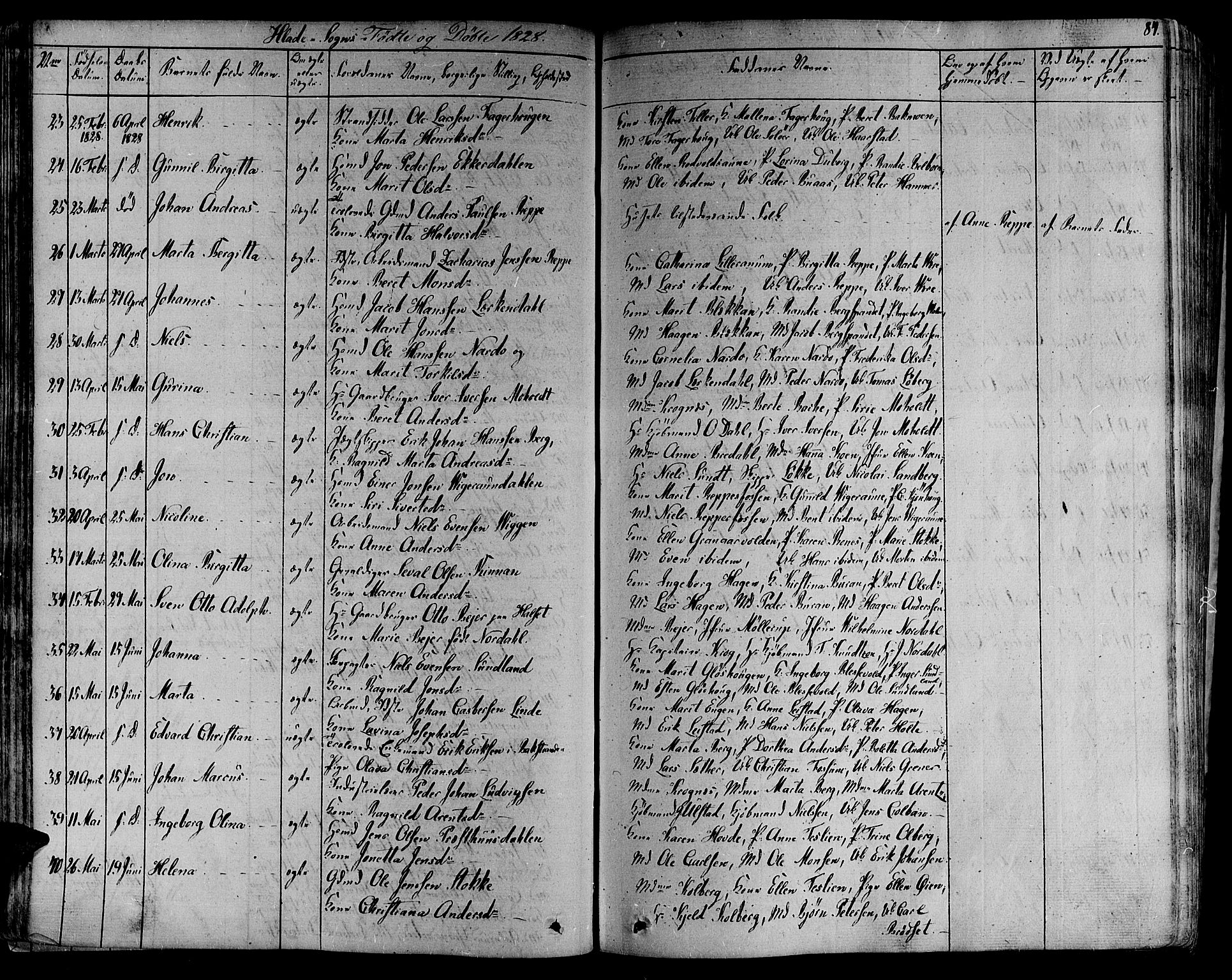 Ministerialprotokoller, klokkerbøker og fødselsregistre - Sør-Trøndelag, SAT/A-1456/606/L0286: Ministerialbok nr. 606A04 /1, 1823-1840, s. 84