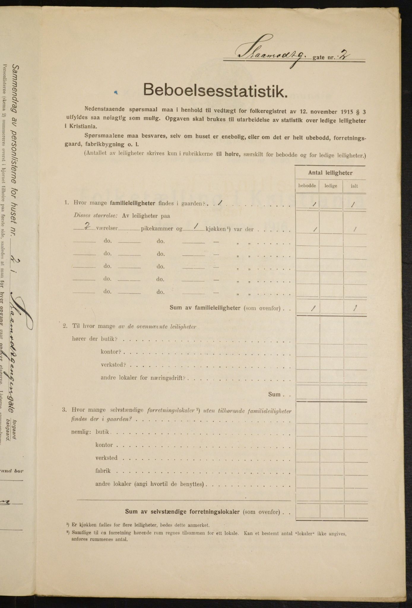 OBA, Kommunal folketelling 1.2.1916 for Kristiania, 1916, s. 99379