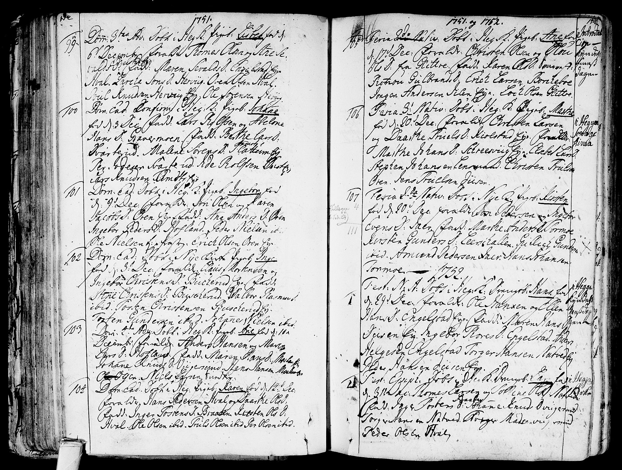 Modum kirkebøker, AV/SAKO-A-234/F/Fa/L0002: Ministerialbok nr. 2, 1741-1782, s. 172-173