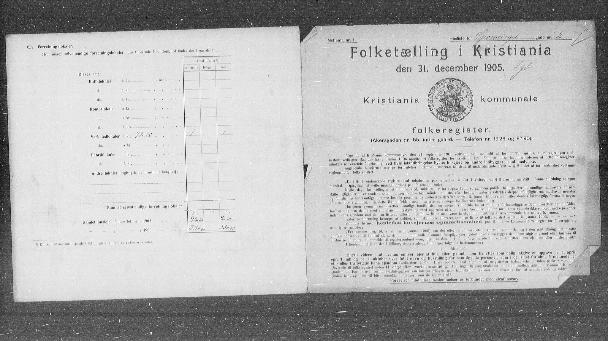 OBA, Kommunal folketelling 31.12.1905 for Kristiania kjøpstad, 1905, s. 52010