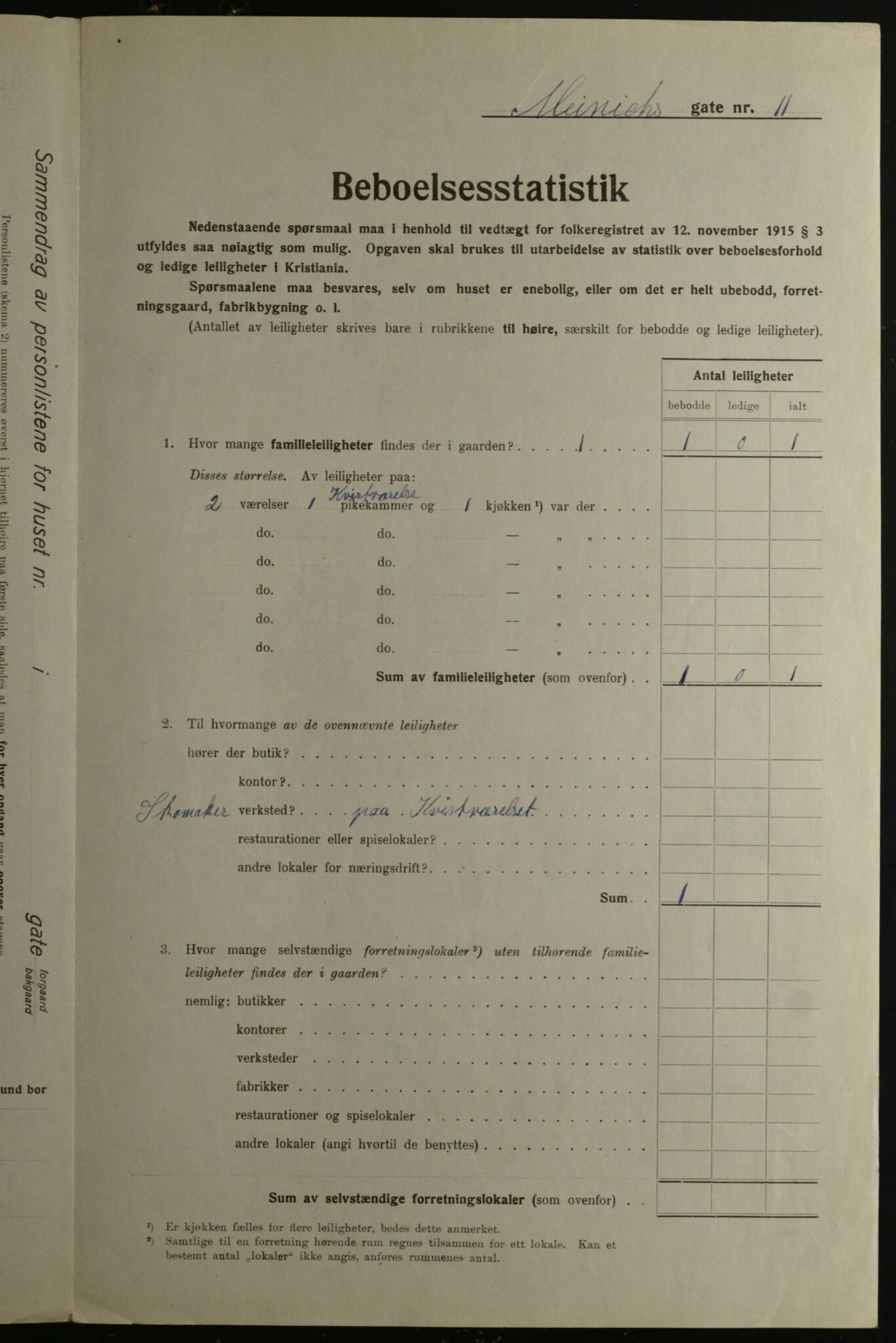 OBA, Kommunal folketelling 1.12.1923 for Kristiania, 1923, s. 1453