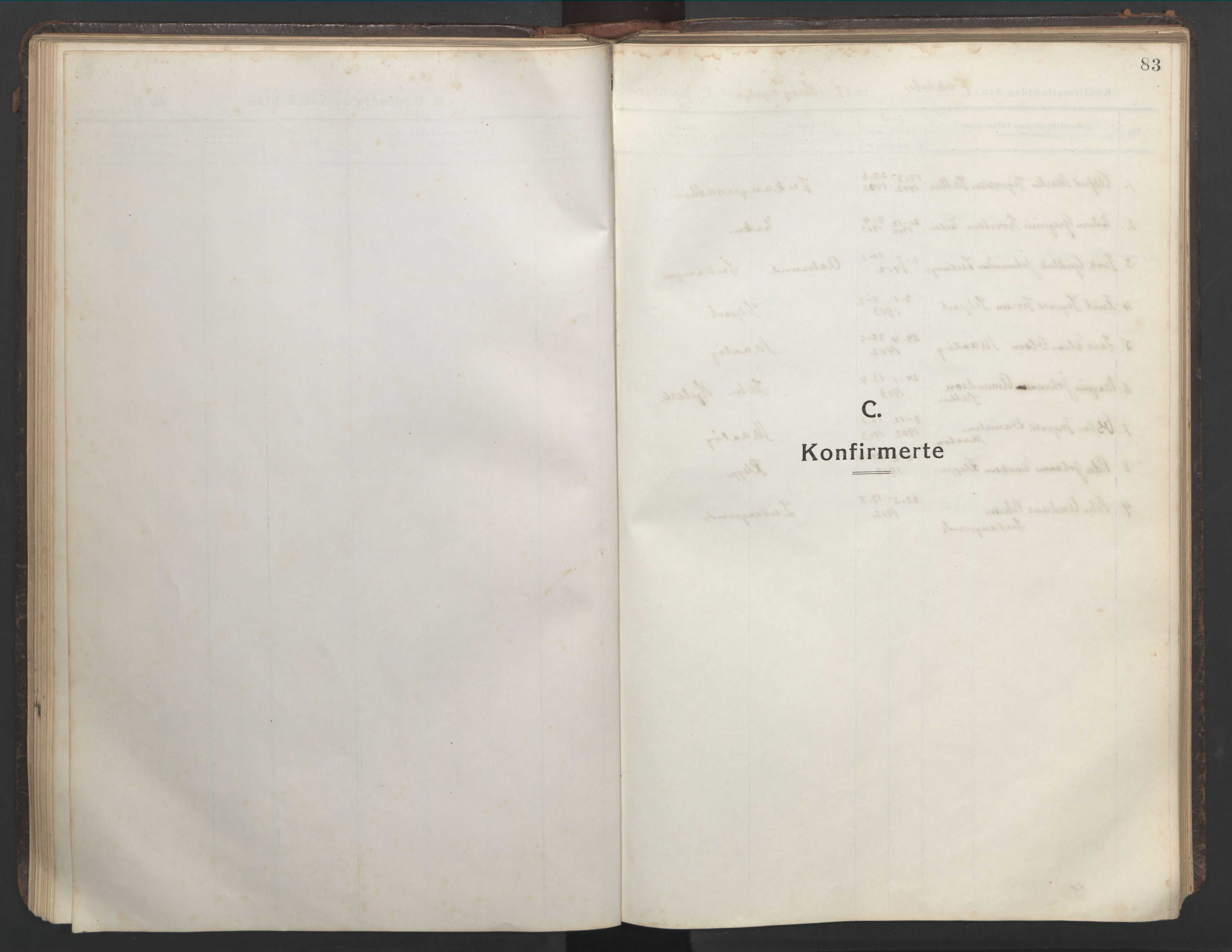 Ministerialprotokoller, klokkerbøker og fødselsregistre - Møre og Romsdal, SAT/A-1454/508/L0099: Klokkerbok nr. 508C03, 1917-1947, s. 83