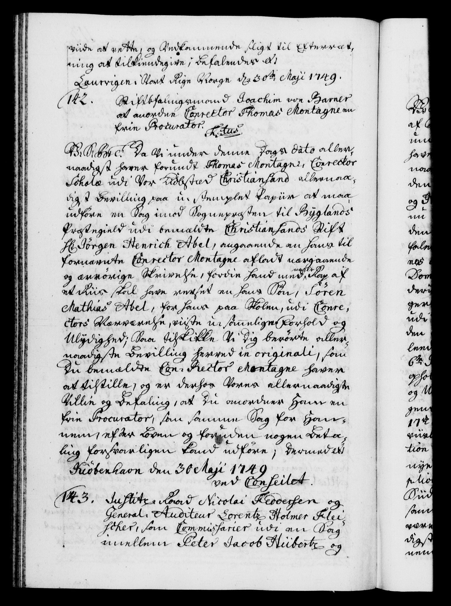 Danske Kanselli 1572-1799, AV/RA-EA-3023/F/Fc/Fca/Fcab/L0032: Norske tegnelser, 1749-1750, s. 113b