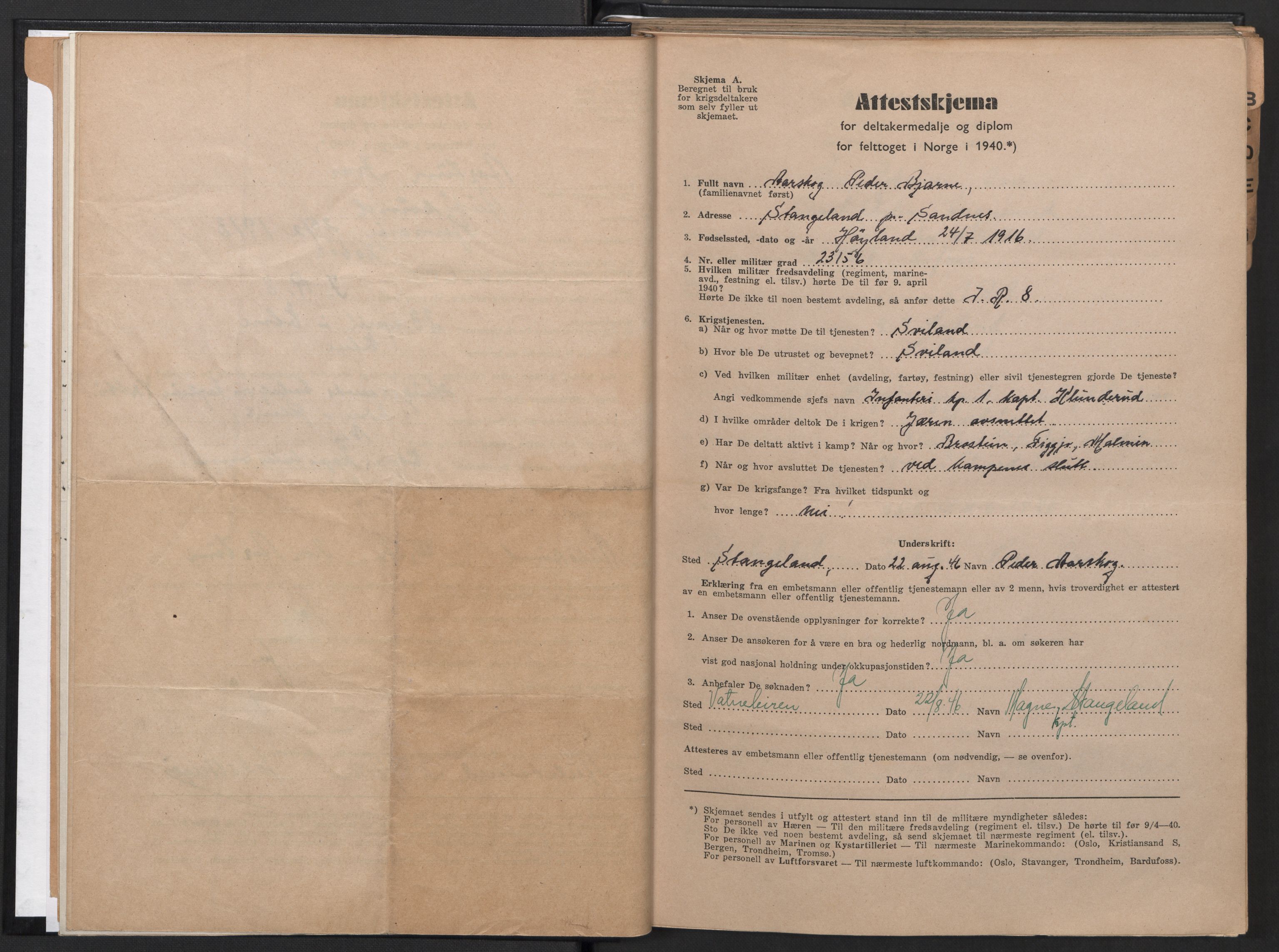 Forsvaret, Rogaland infanteriregiment nr. 8, AV/RA-RAFA-3374/D/Dc/L0001: Saksarkiv nr. 532, 1946, s. 18