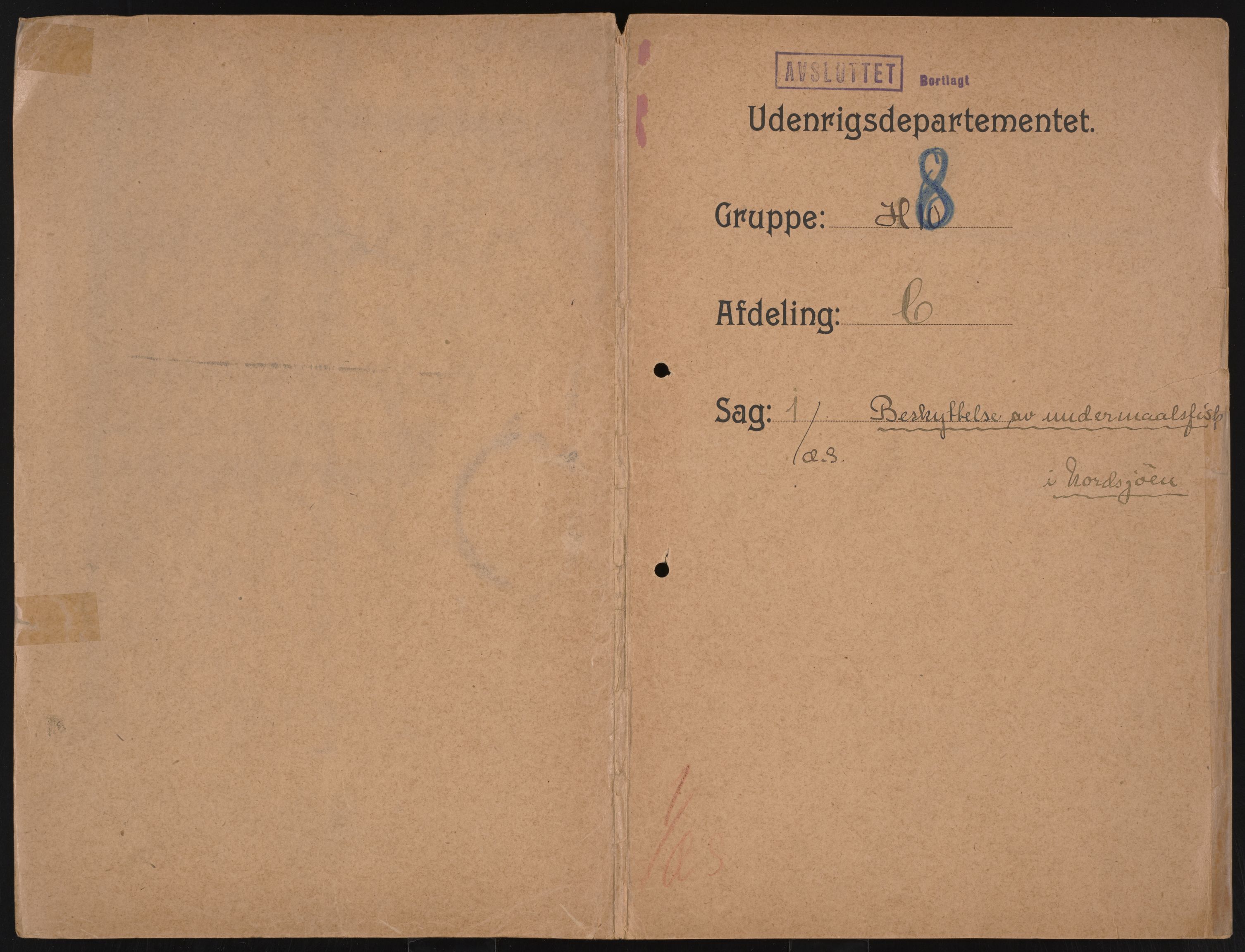 Utenriksdepartementet, AV/RA-S-2259, 1872-1932, s. 1