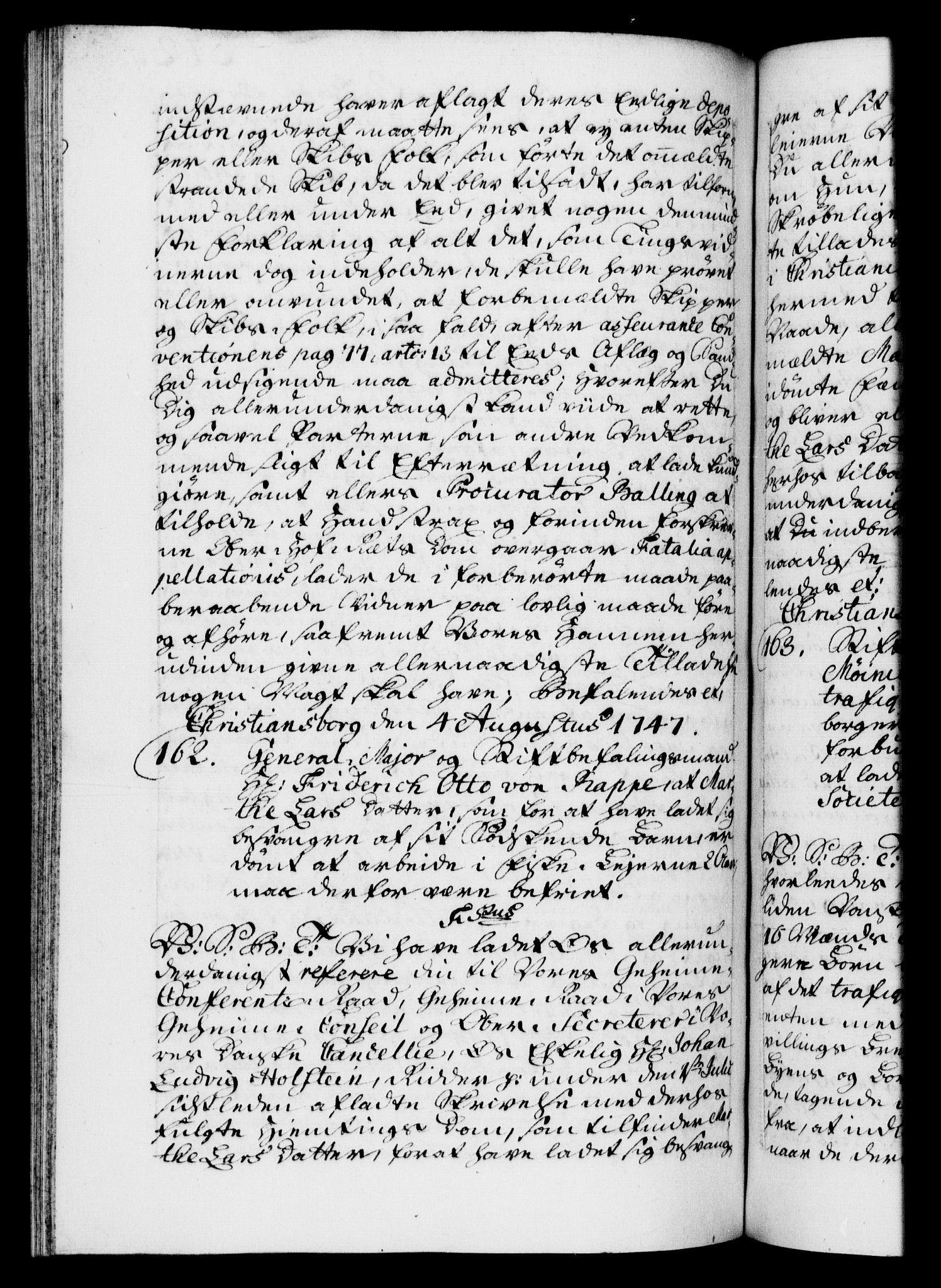 Danske Kanselli 1572-1799, AV/RA-EA-3023/F/Fc/Fca/Fcab/L0031: Norske tegnelser, 1746-1748, s. 272b