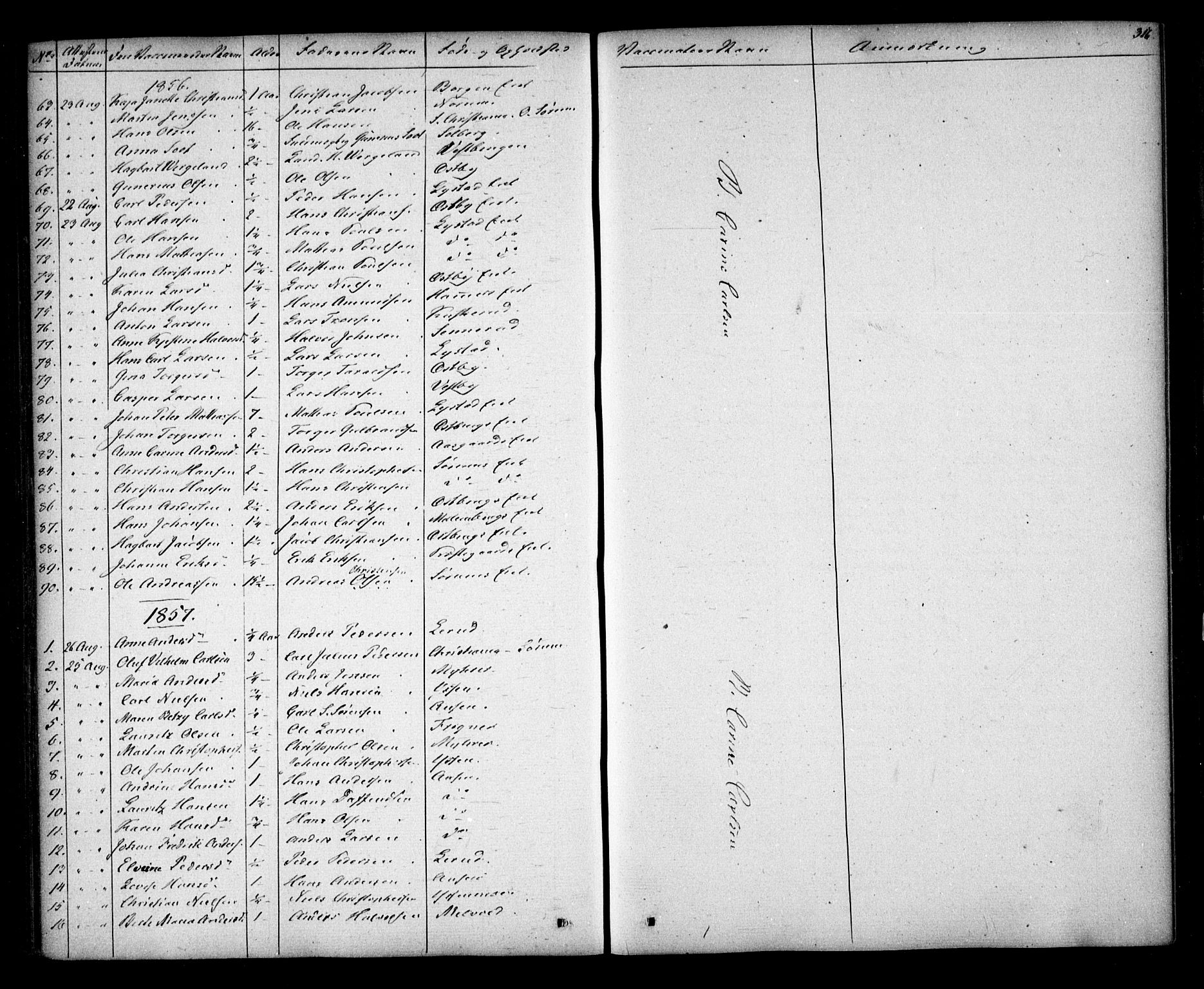 Sørum prestekontor Kirkebøker, SAO/A-10303/F/Fa/L0005: Ministerialbok nr. I 5, 1846-1863, s. 316