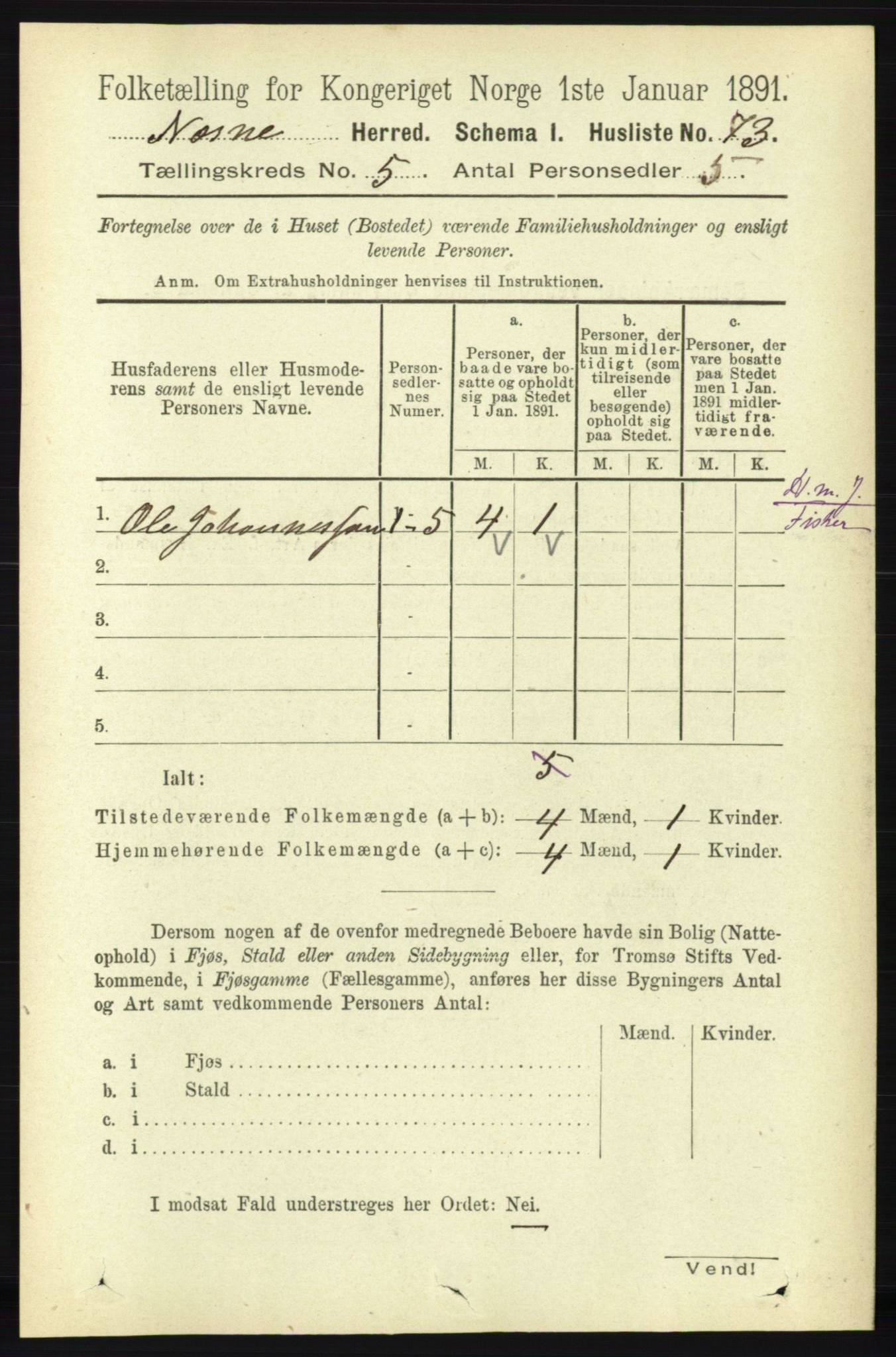 RA, Folketelling 1891 for 1828 Nesna herred, 1891, s. 2769