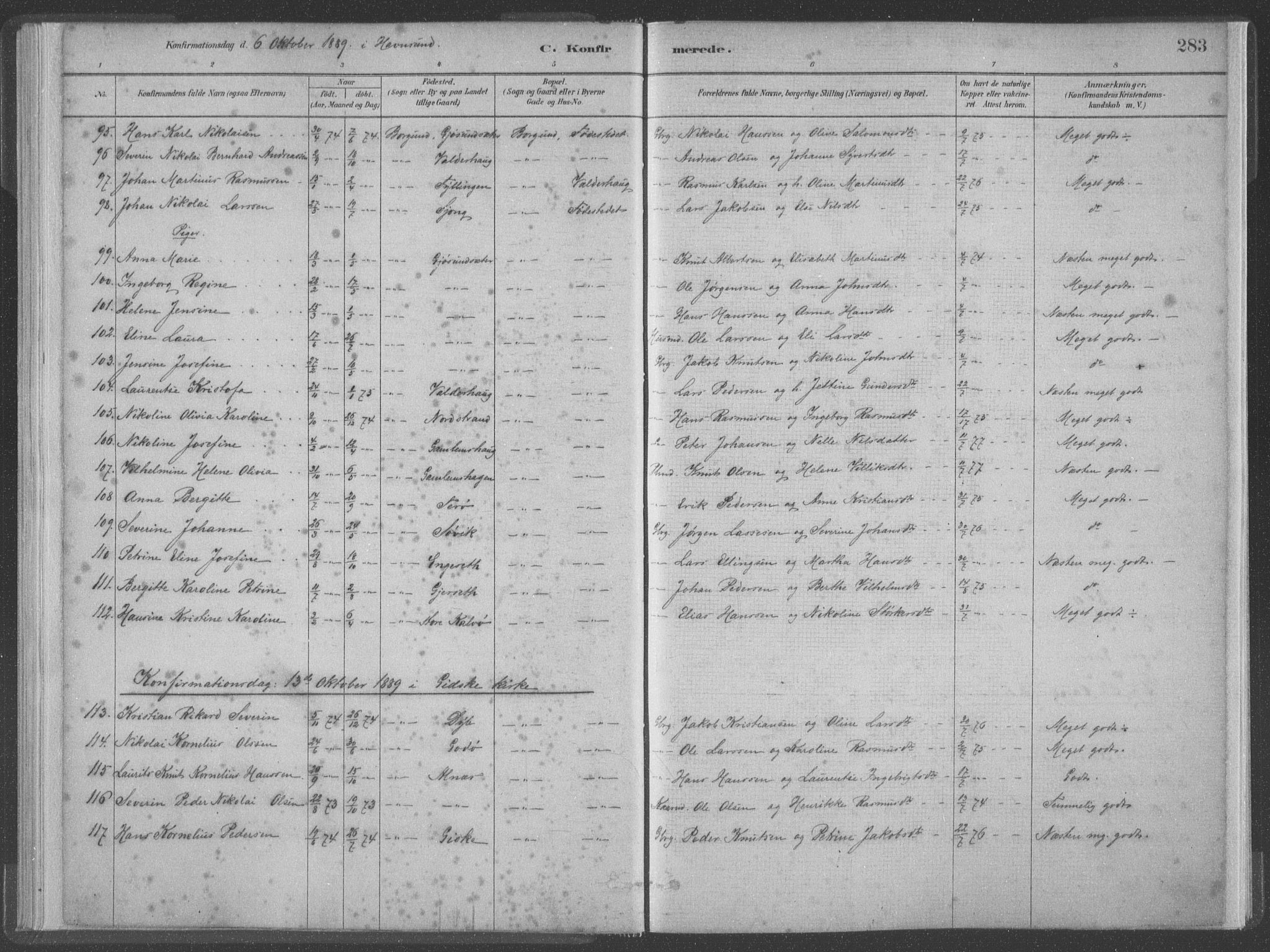 Ministerialprotokoller, klokkerbøker og fødselsregistre - Møre og Romsdal, SAT/A-1454/528/L0402: Ministerialbok nr. 528A12II, 1880-1903, s. 283