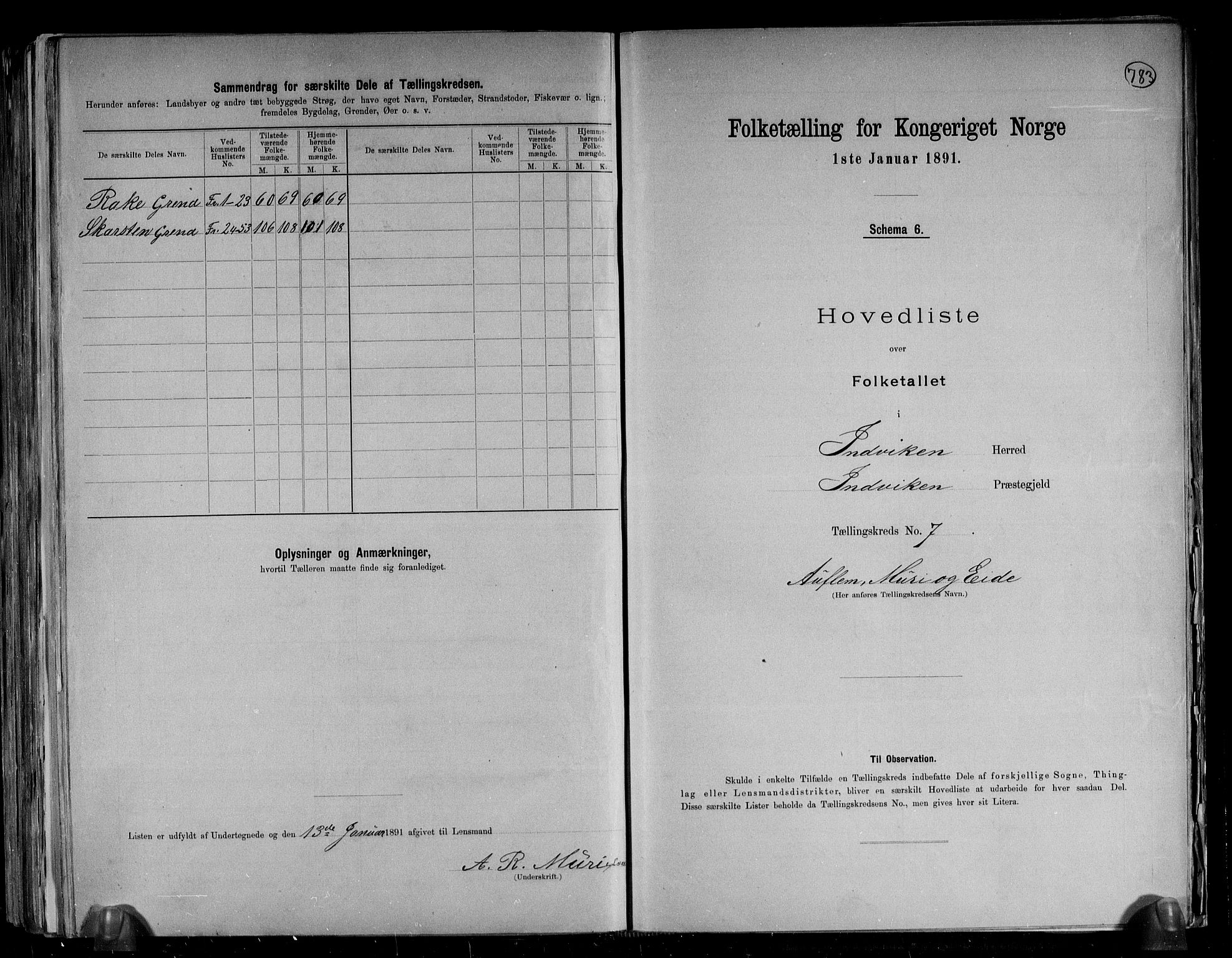 RA, Folketelling 1891 for 1447 Innvik herred, 1891, s. 27