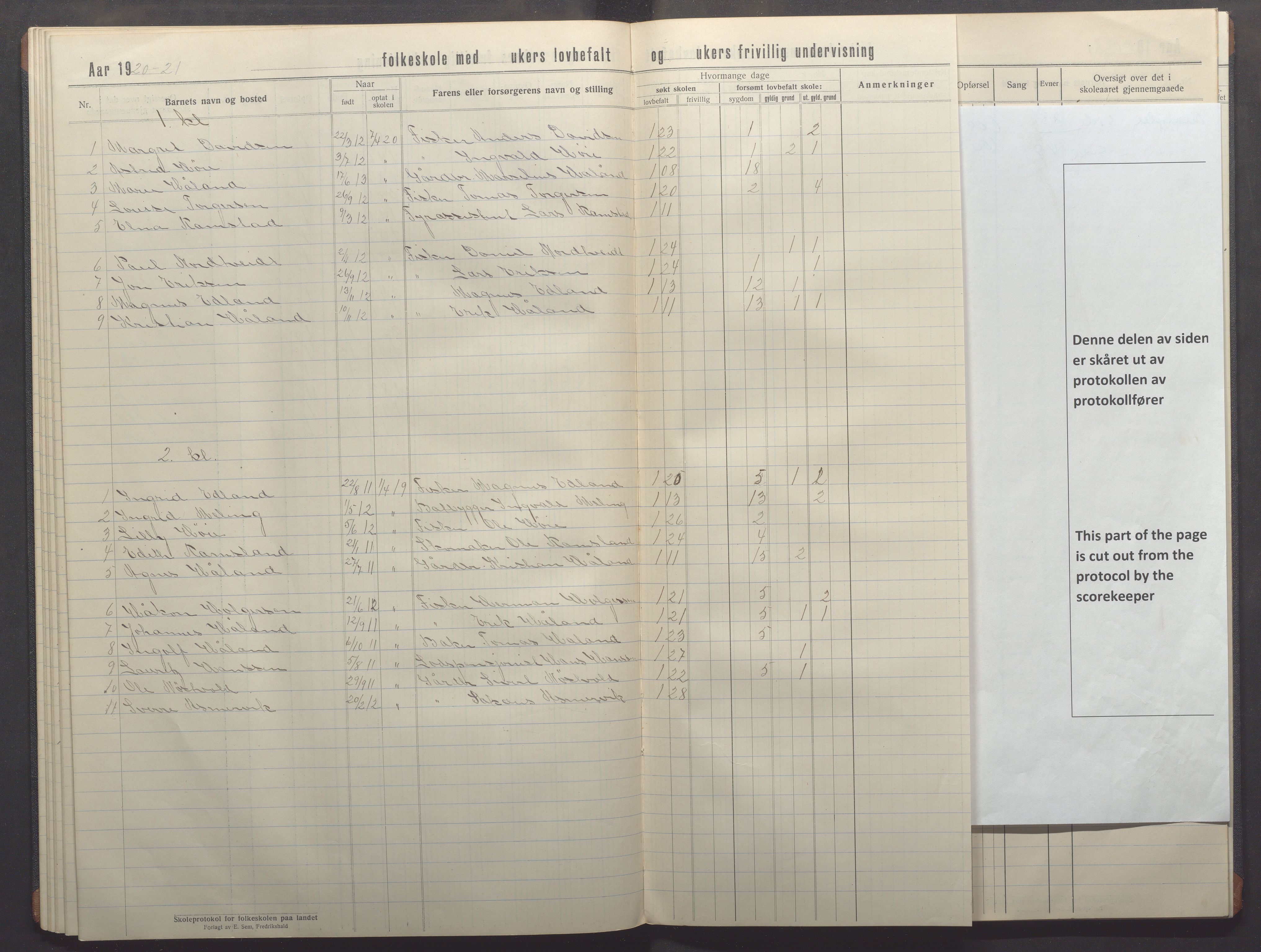 Kvitsøy kommune - Skolestyret, IKAR/K-100574/H/L0003: Skoleprotokoll, 1914-1922, s. 43