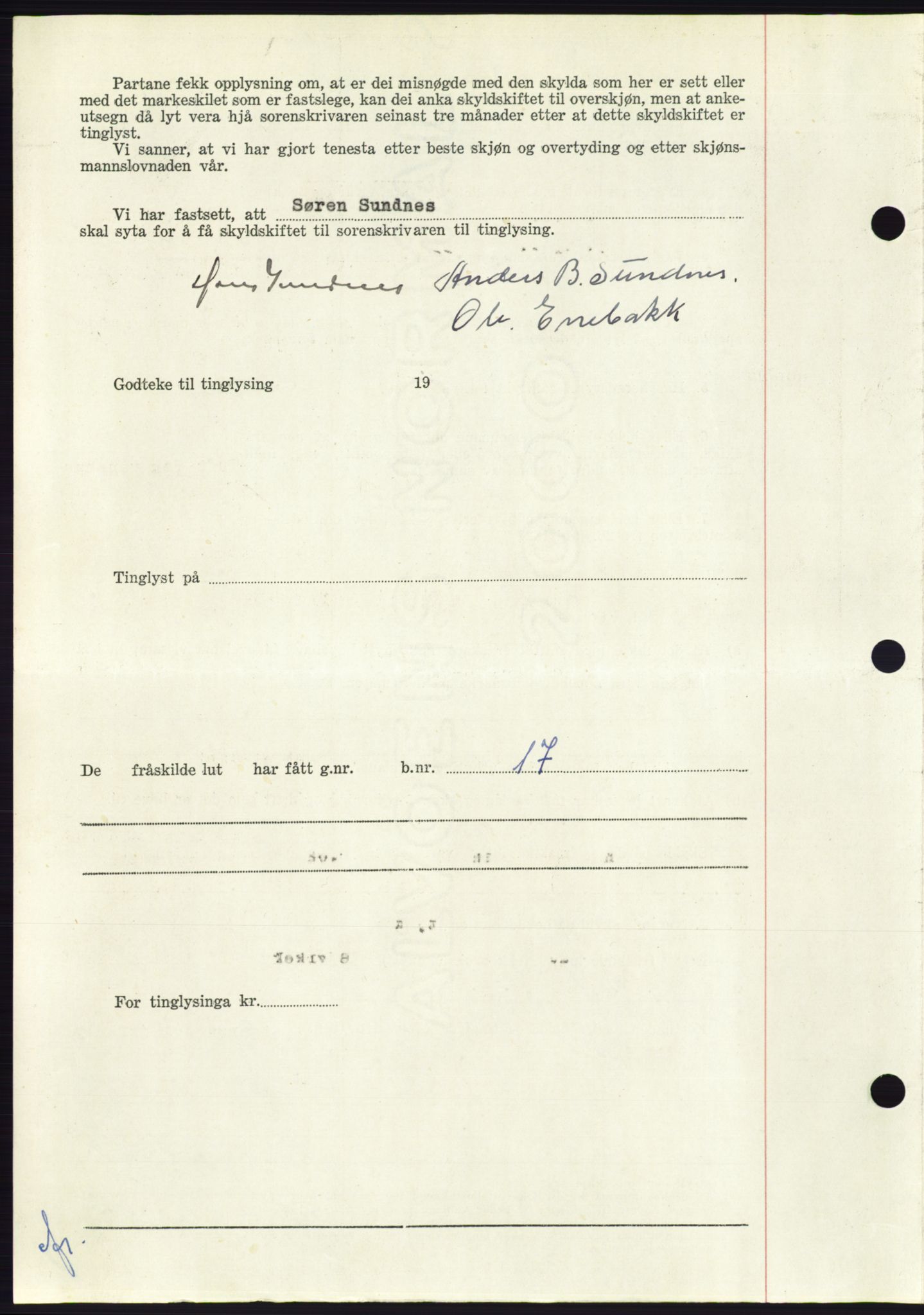 Søre Sunnmøre sorenskriveri, AV/SAT-A-4122/1/2/2C/L0094: Pantebok nr. 20A, 1953-1953, Dagboknr: 948/1953