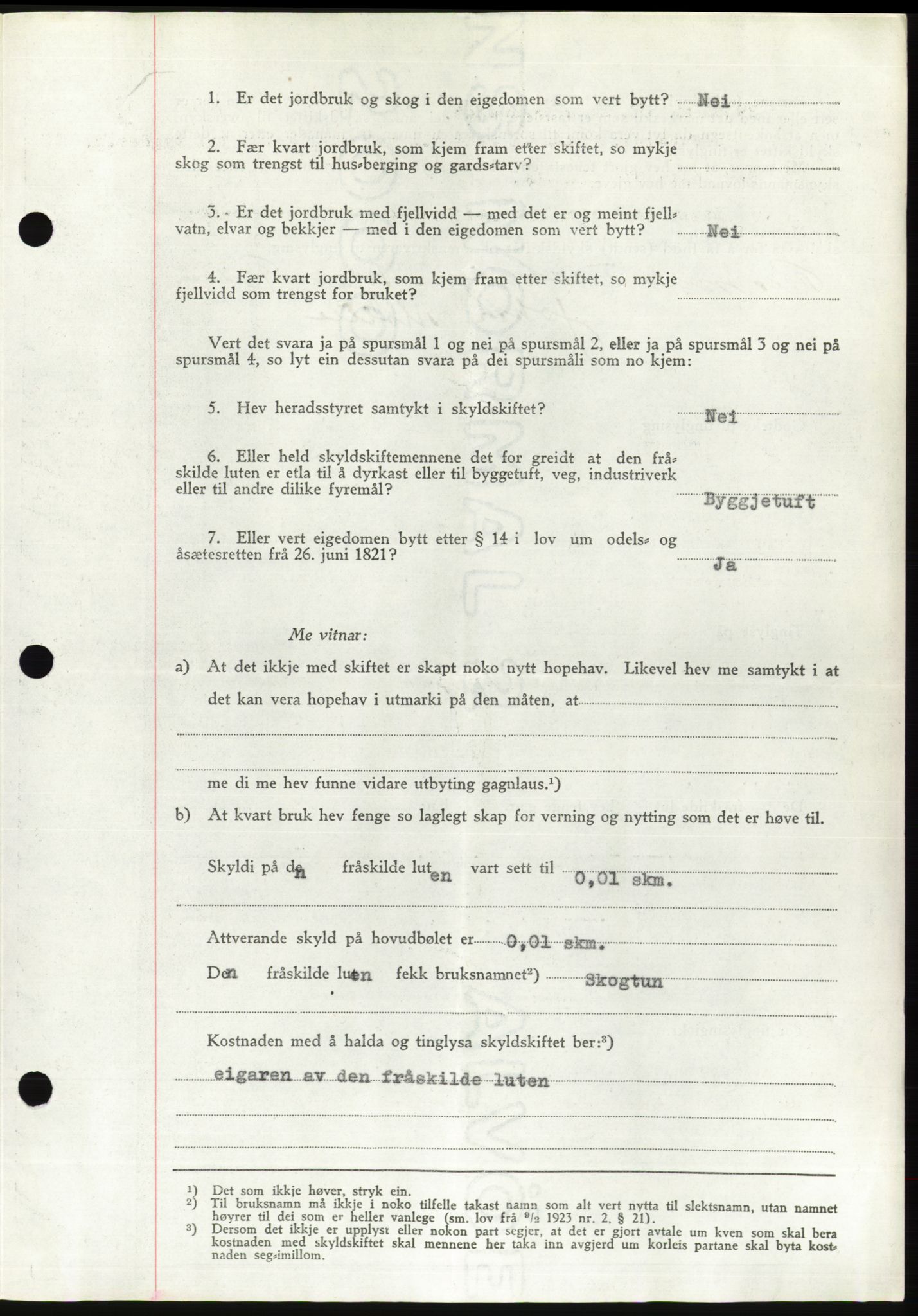 Søre Sunnmøre sorenskriveri, AV/SAT-A-4122/1/2/2C/L0078: Pantebok nr. 4A, 1946-1946, Dagboknr: 604/1946