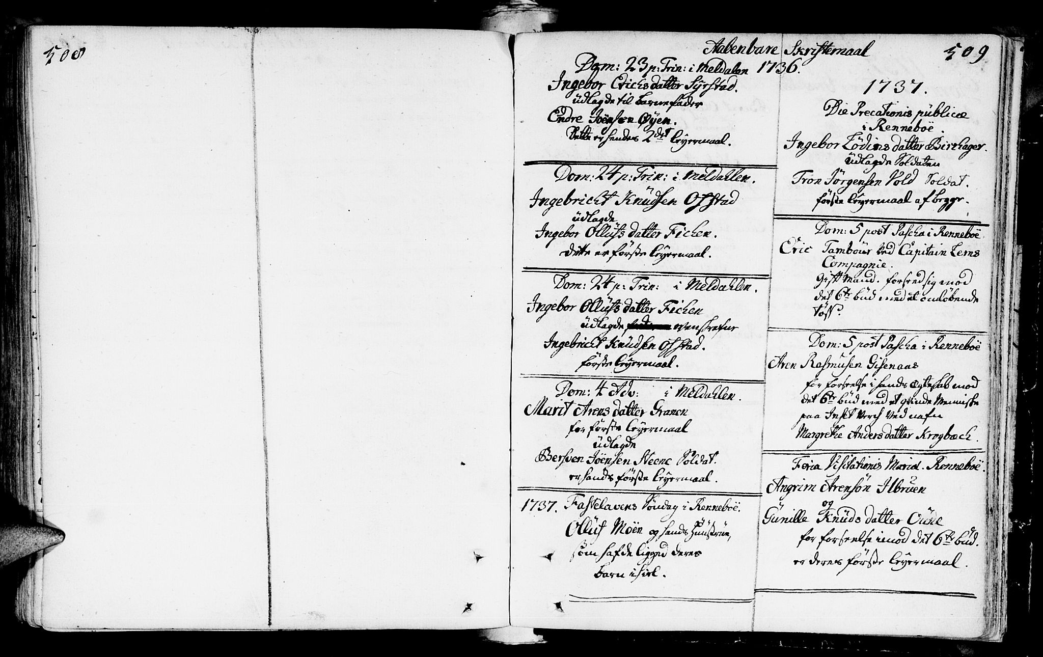 Ministerialprotokoller, klokkerbøker og fødselsregistre - Sør-Trøndelag, AV/SAT-A-1456/672/L0850: Ministerialbok nr. 672A03, 1725-1751, s. 508-509