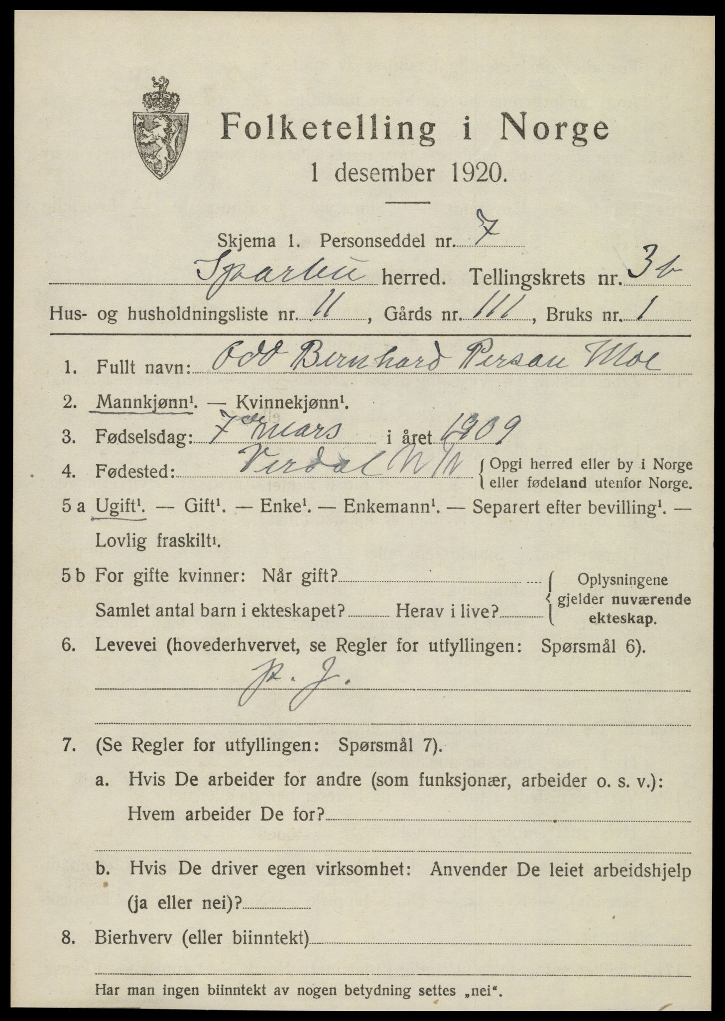 SAT, Folketelling 1920 for 1731 Sparbu herred, 1920, s. 4943