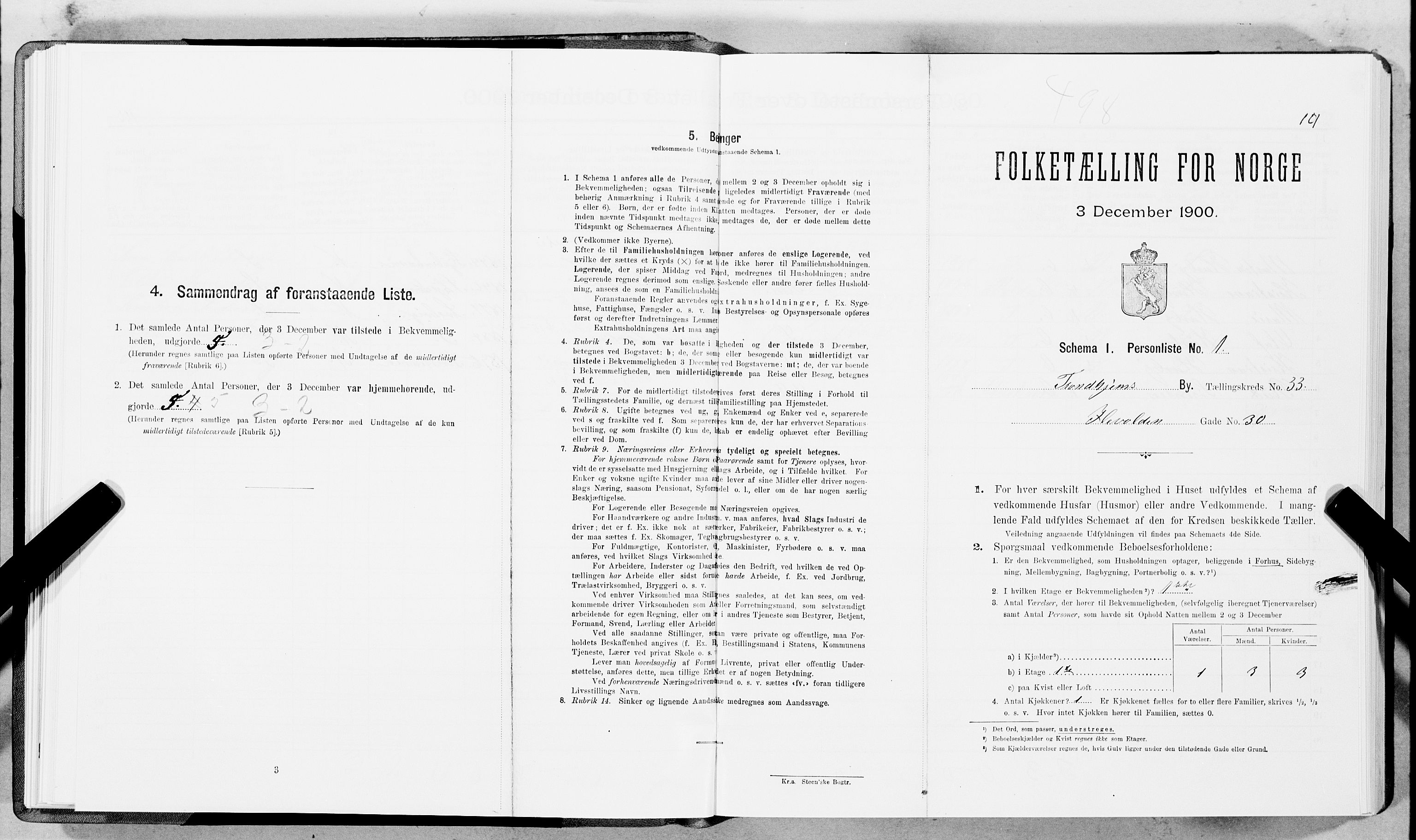 SAT, Folketelling 1900 for 1601 Trondheim kjøpstad, 1900, s. 5421