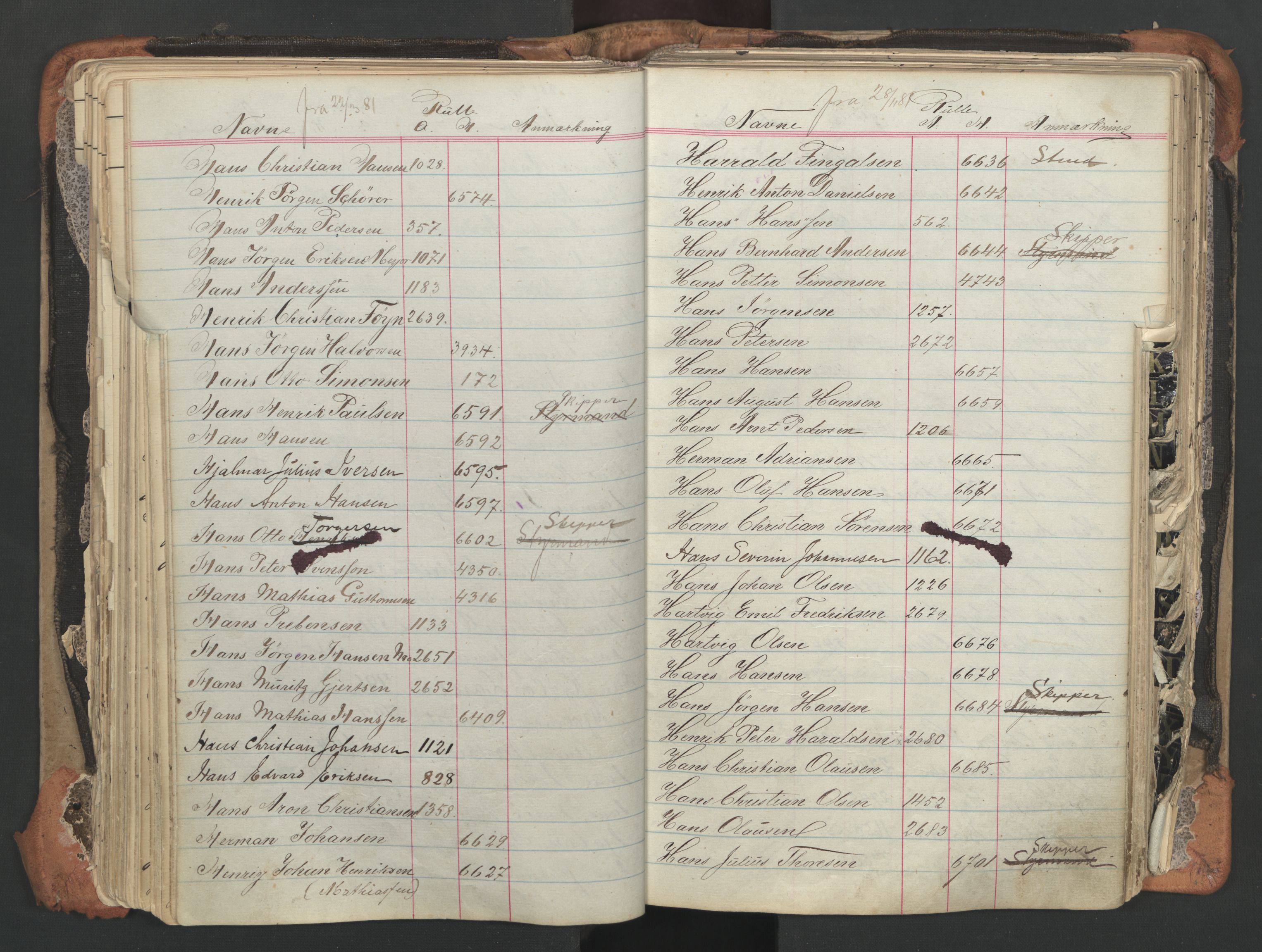 Tønsberg innrulleringskontor, AV/SAKO-A-786/G/Ga/L0001: Register til annotasjons- og hovedrulle, 1879-1906, s. 113