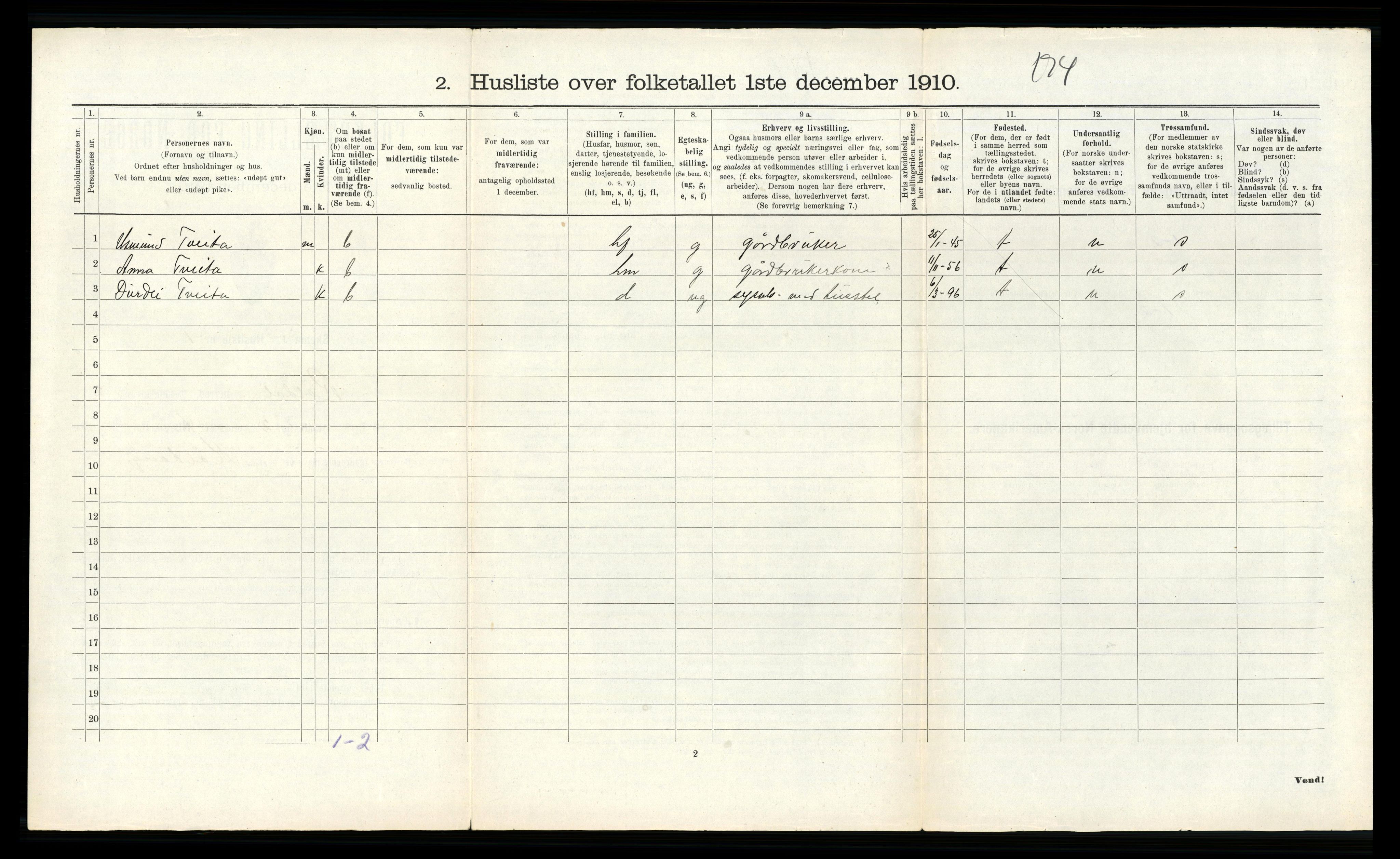 RA, Folketelling 1910 for 1229 Røldal herred, 1910, s. 100