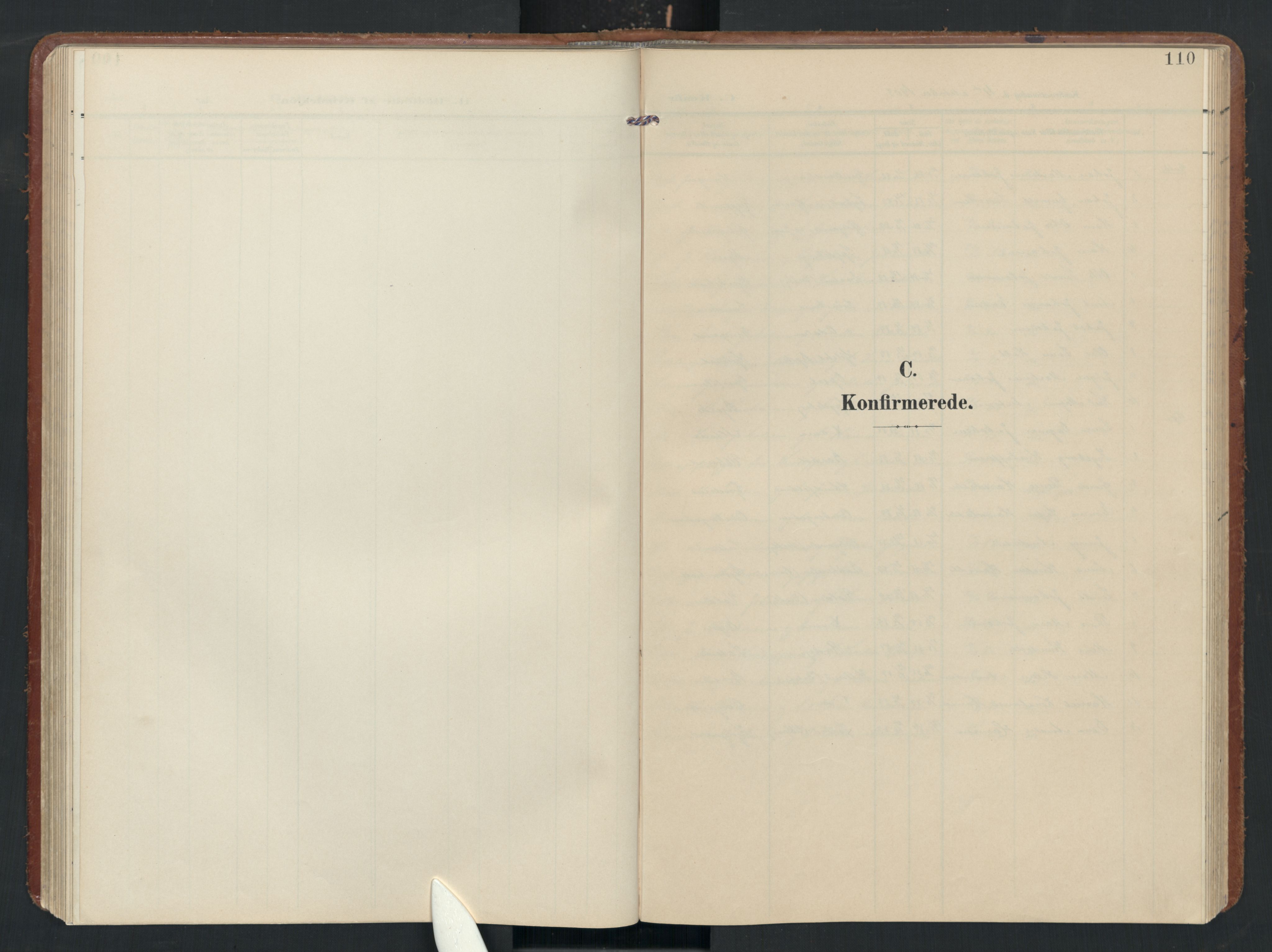 Enebakk prestekontor Kirkebøker, AV/SAO-A-10171c/G/Gb/L0003: Klokkerbok nr. II 3, 1903-1970, s. 110