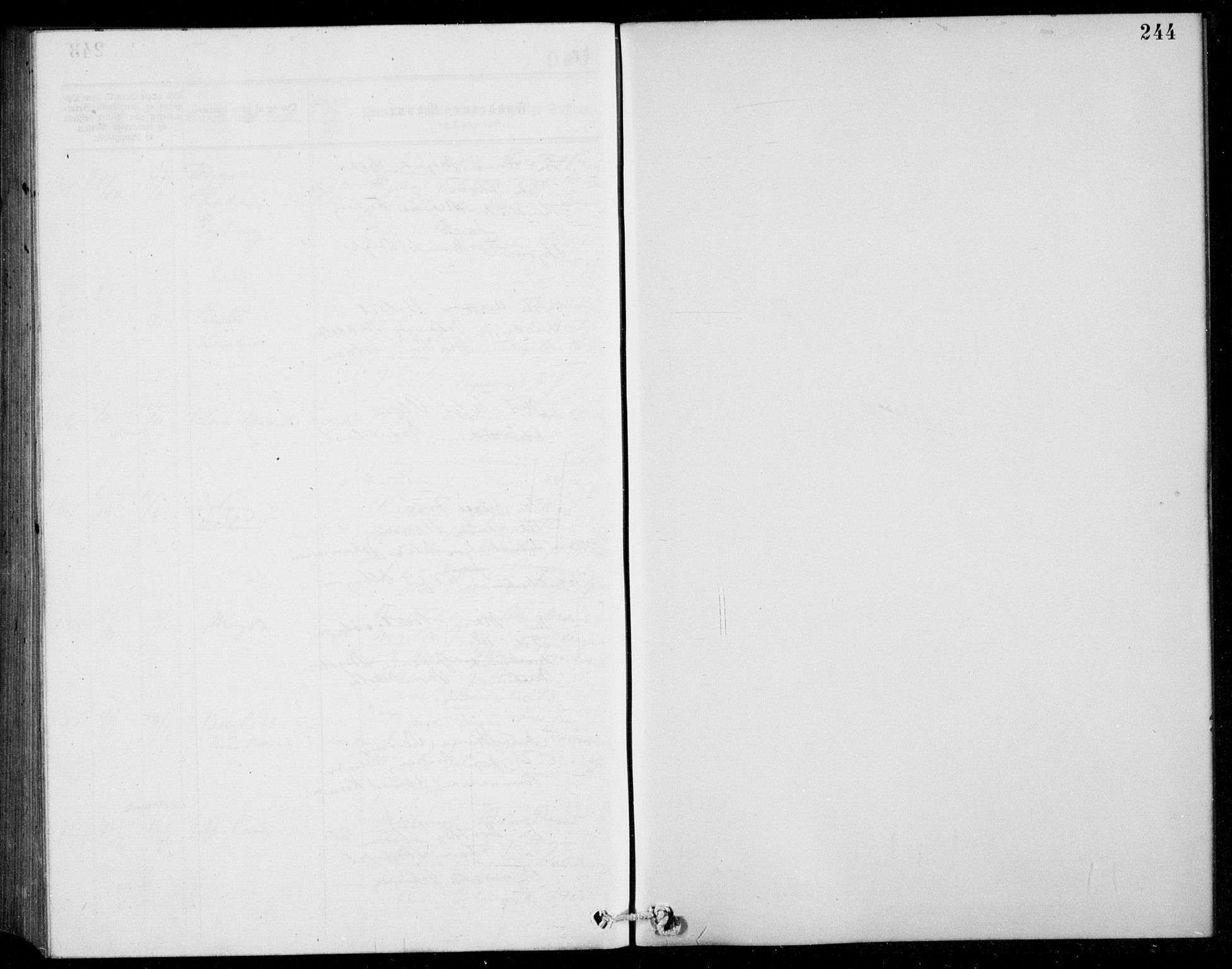 Fødselsstiftelsens sokneprestembete, ført av overlegen*, SAB/-: Ministerialbok nr. A 2, 1884-1900, s. 244