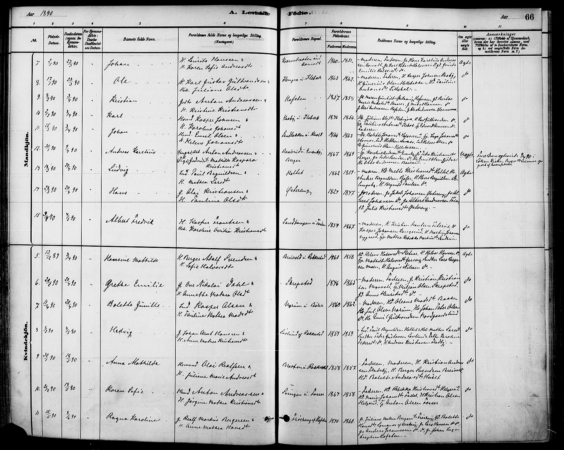 Høland prestekontor Kirkebøker, AV/SAO-A-10346a/F/Fa/L0013: Ministerialbok nr. I 13, 1880-1897, s. 66