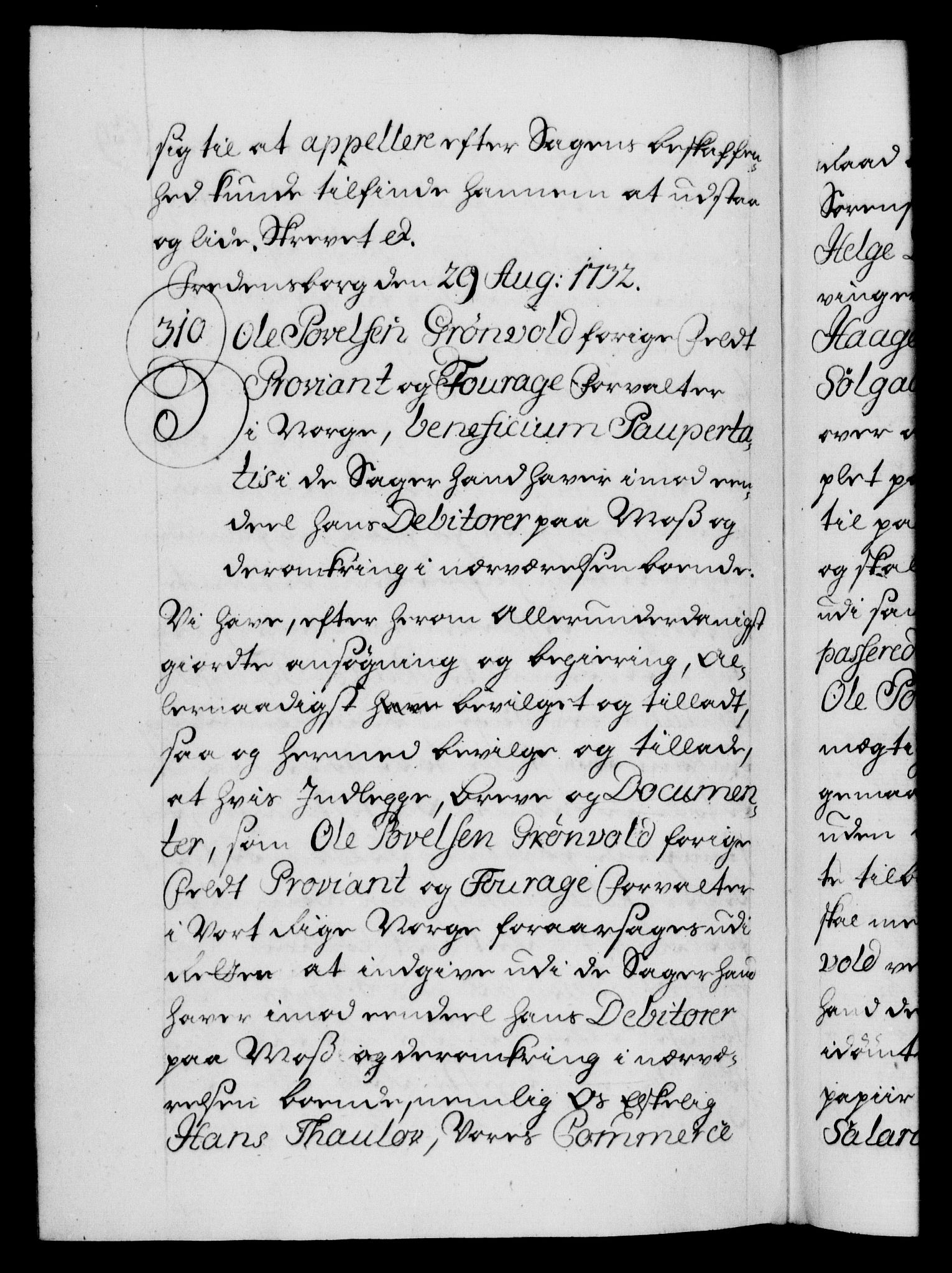 Danske Kanselli 1572-1799, AV/RA-EA-3023/F/Fc/Fca/Fcaa/L0027: Norske registre, 1730-1732, s. 629b