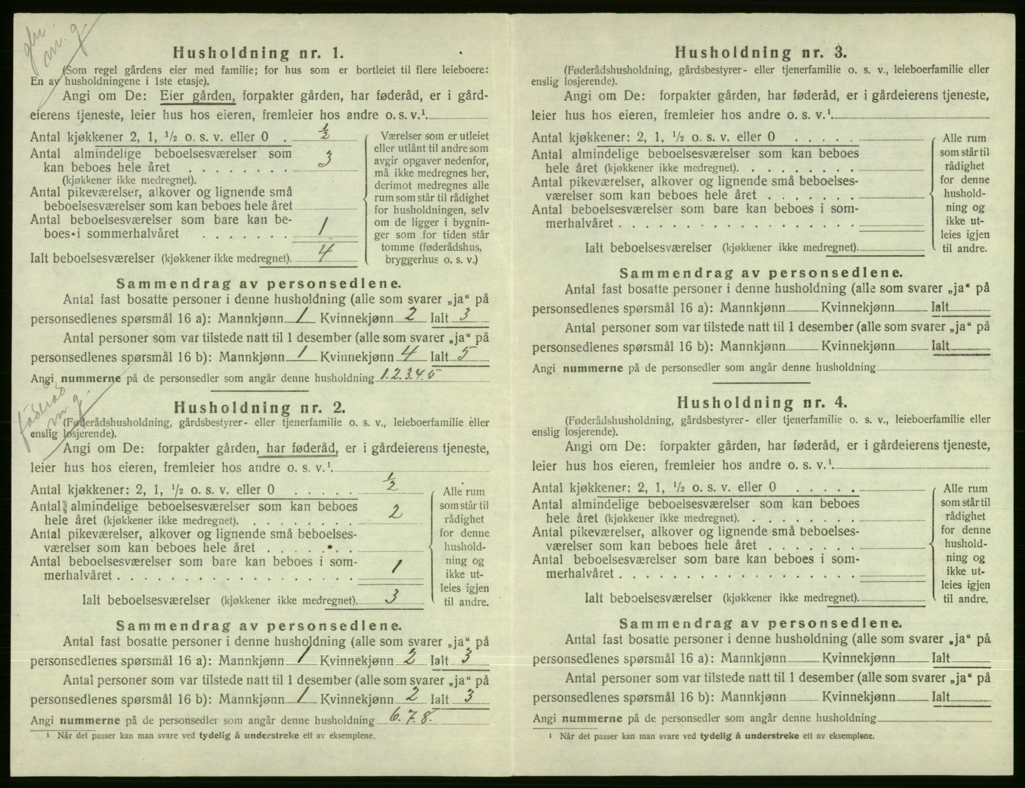 SAB, Folketelling 1920 for 1235 Voss herred, 1920, s. 2168